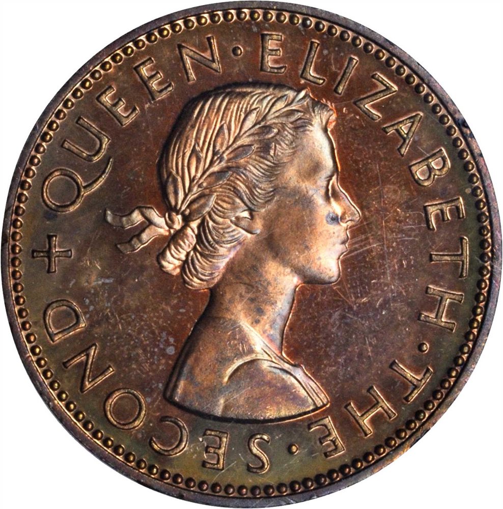 完全未使用級 1956年 PCGS 66 PPQ 鑑定品 インドネシア PMG NEW ZEALAND. 1/2 Penny, 1963. PCGS PROOF-63 RB., PR63RB - PCGS