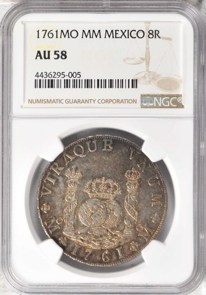 MEXICO. 8 Reales, 1761-MM. Charles III (1759-88). NGC AU-58., AU58