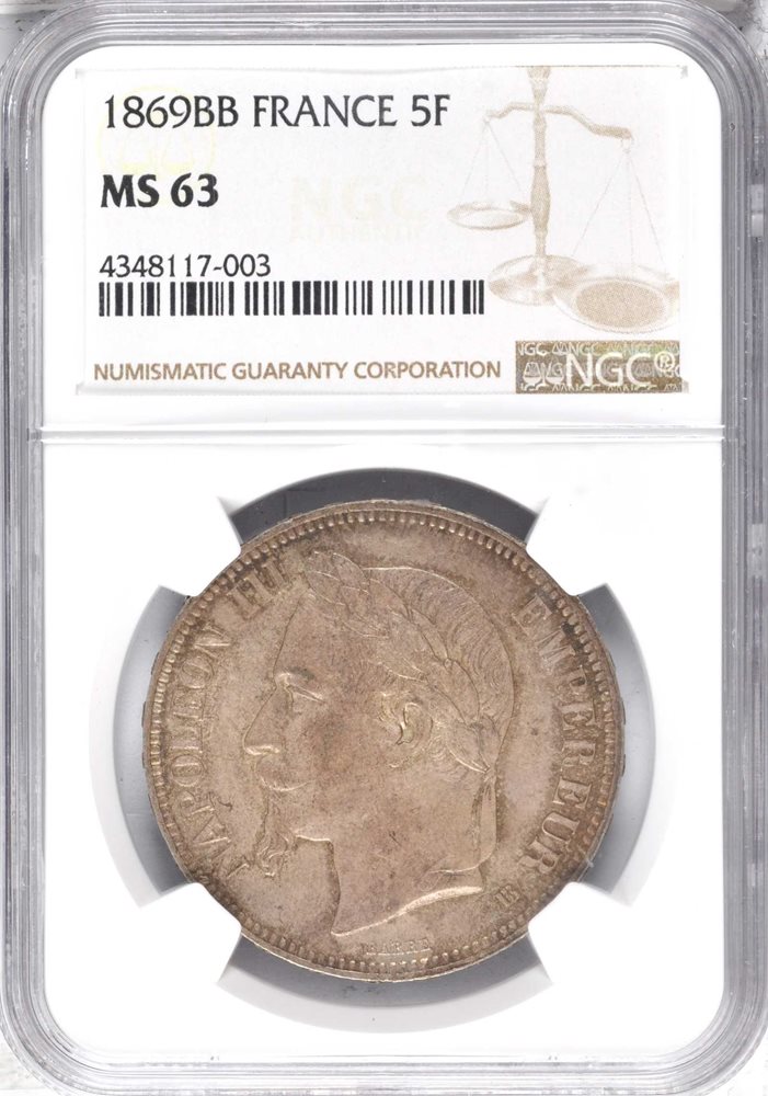 フランス ５フラン銀貨 NGC 楽天市場】フランス 5フラン（貨幣｜コレクション）：ホビーの通販