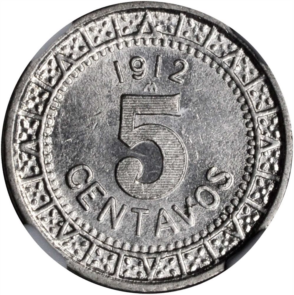 MEXICO. 5 Centavos, 1912-M. NGC MS-63., MS63 - PCGS Auction Prices