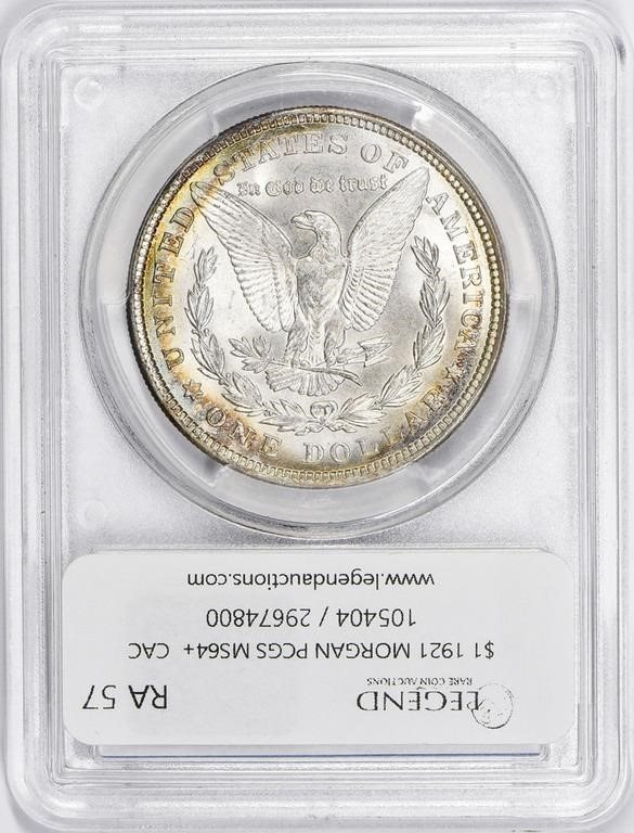 $1 1921 MORGAN. PCGS MS64+ CAC, MS64+ - PCGS Auction Prices