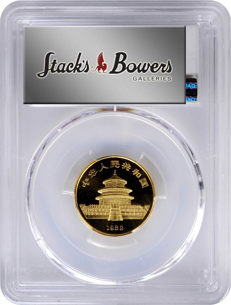 CHINA. Gold 1/4 Ounce Medal, 1982. Panda Series. PCGS MS-69., MS69