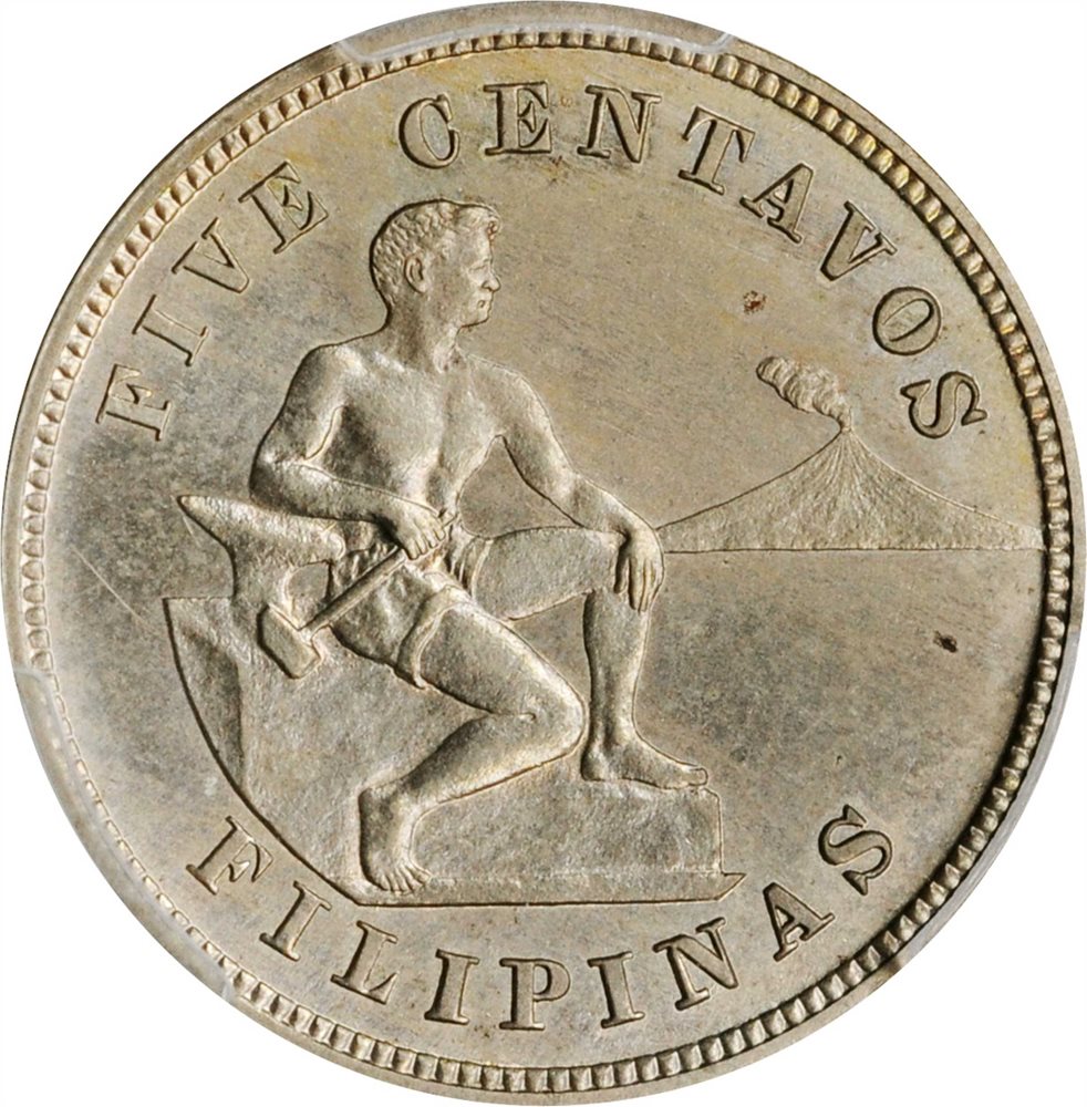 PHILIPPINES. 5 Centavos, 1903. Philadelphia Mint. PCGS PROOF-64