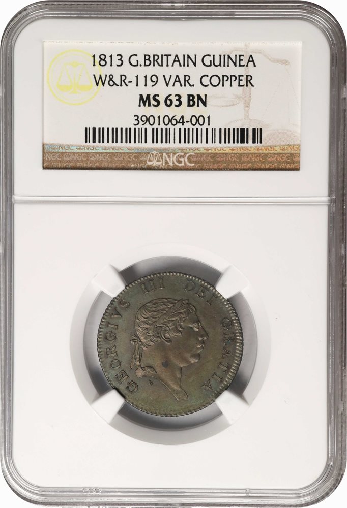 GREAT BRITAIN. Copper Guinea Pattern, 1813. London Mint. George