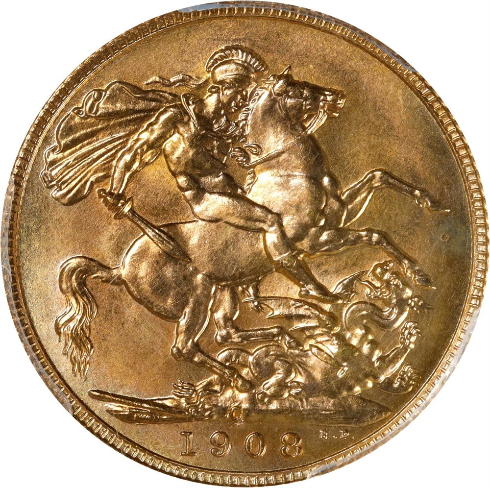 CANADA. Sovereign, 1908-C. Ottawa Mint. Edward VII. PCGS SPECIMEN