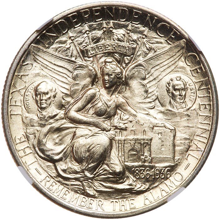 1934 Texas Half Dollar. NGC graded MS-66.(PCGS # 9381) , MS66