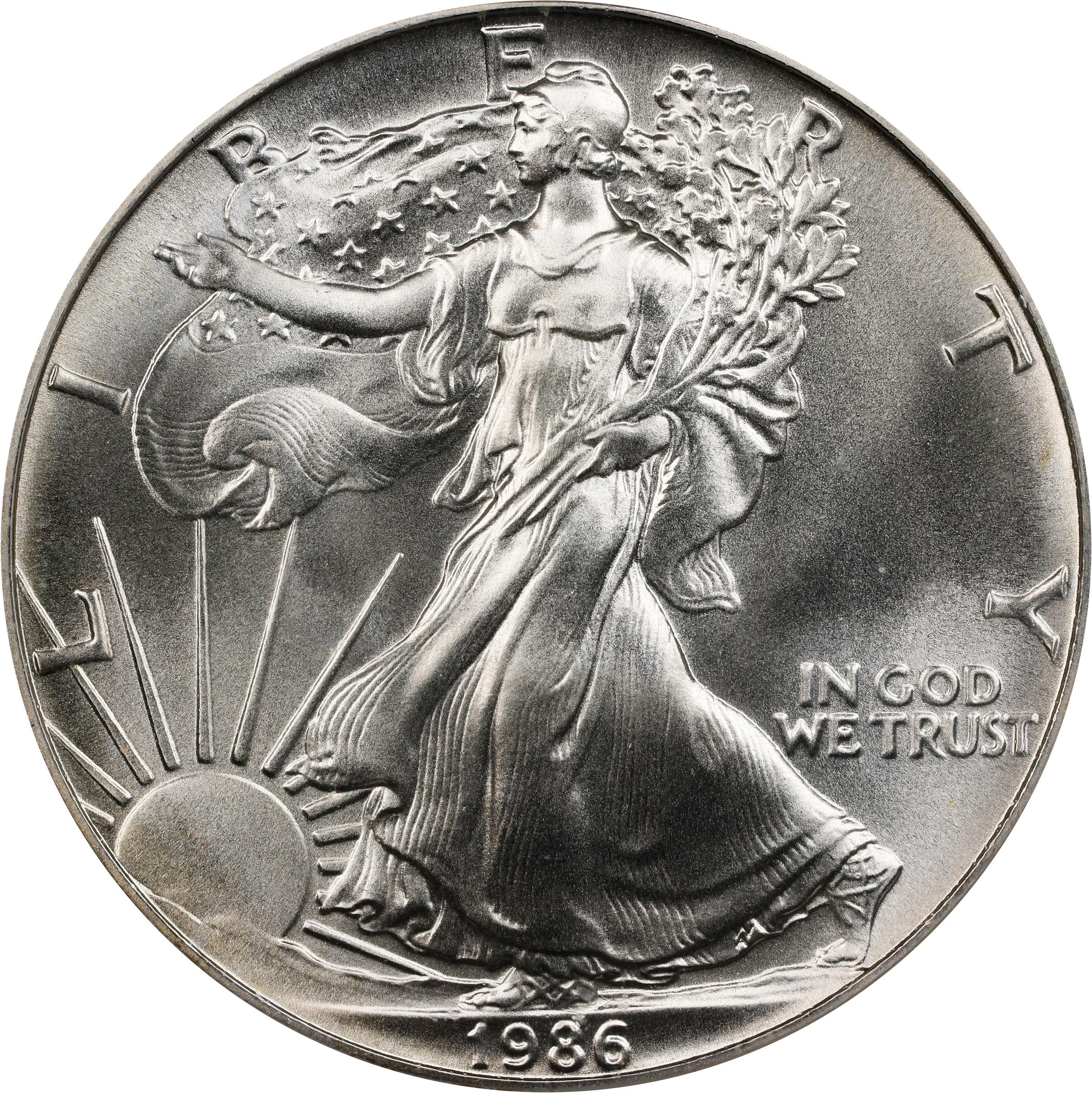 1986 Silver Eagle. MS-70 (ICG)., MS70 - PCGS Auction Prices