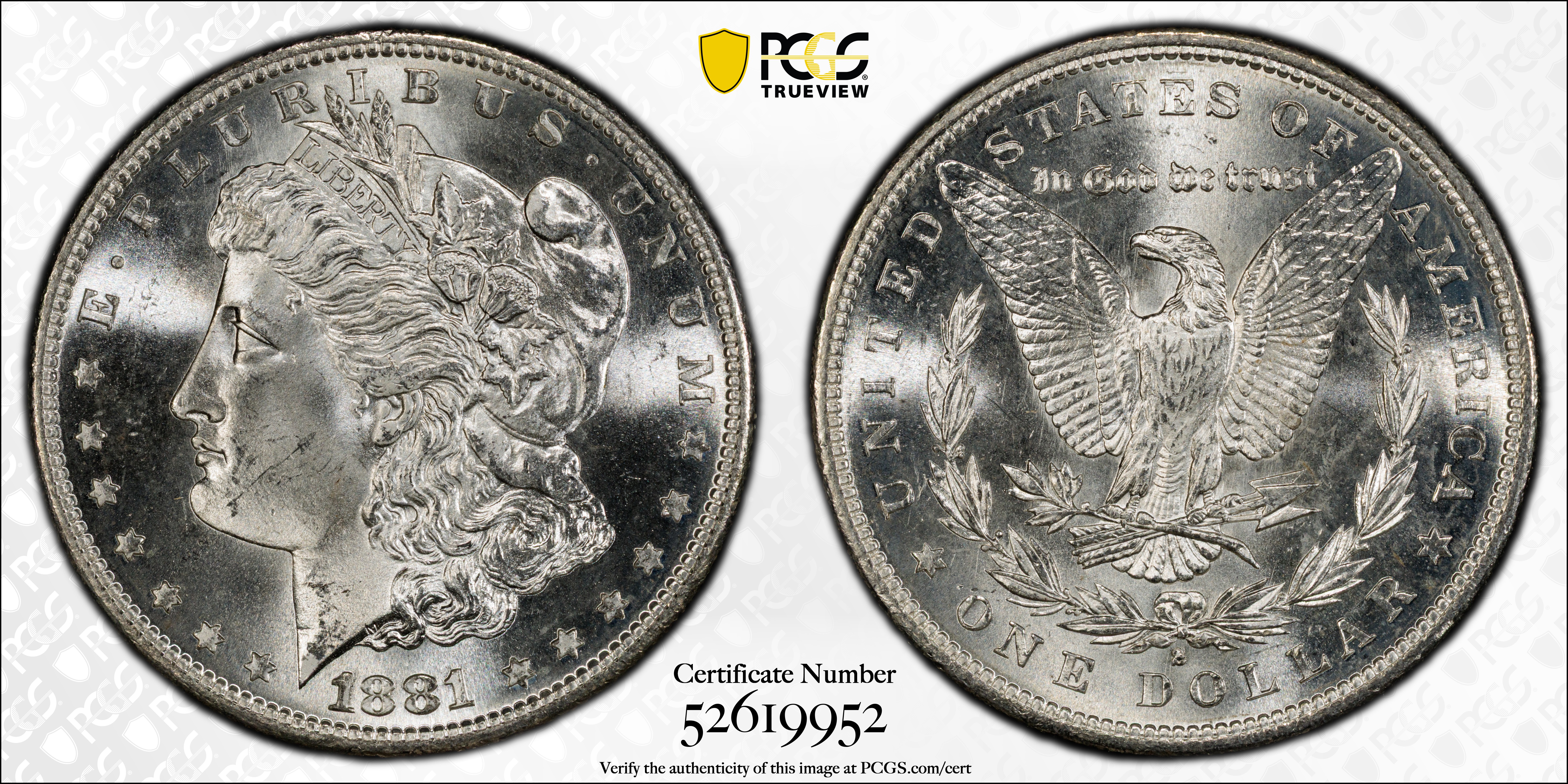 1881-S Morgan Silver Dollar. MS-66 (PCGS)., MS66 - PCGS Auction Prices