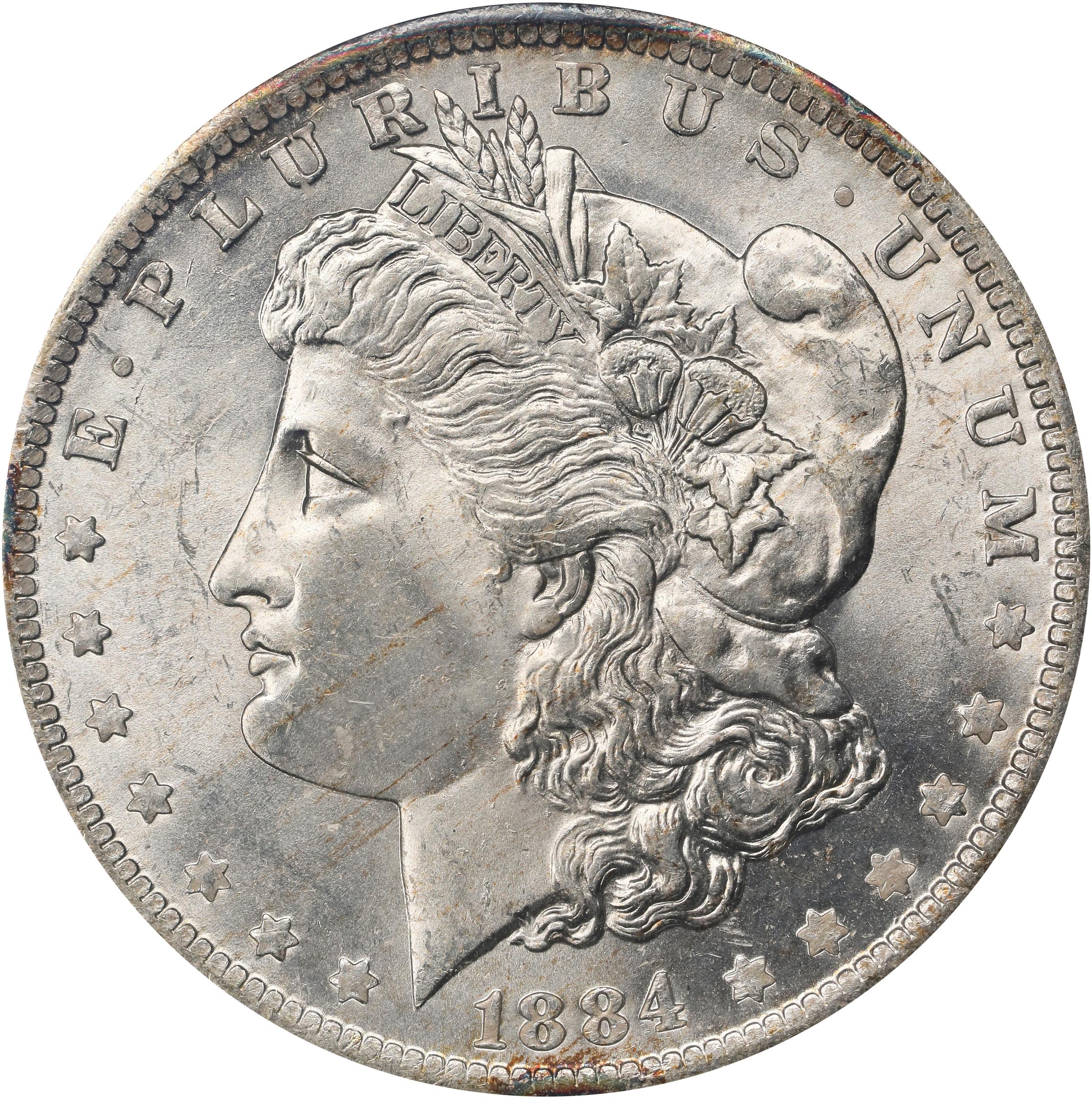 1884-O Morgan Silver Dollar. MS-63 (ANACS). OH., MS63 - PCGS