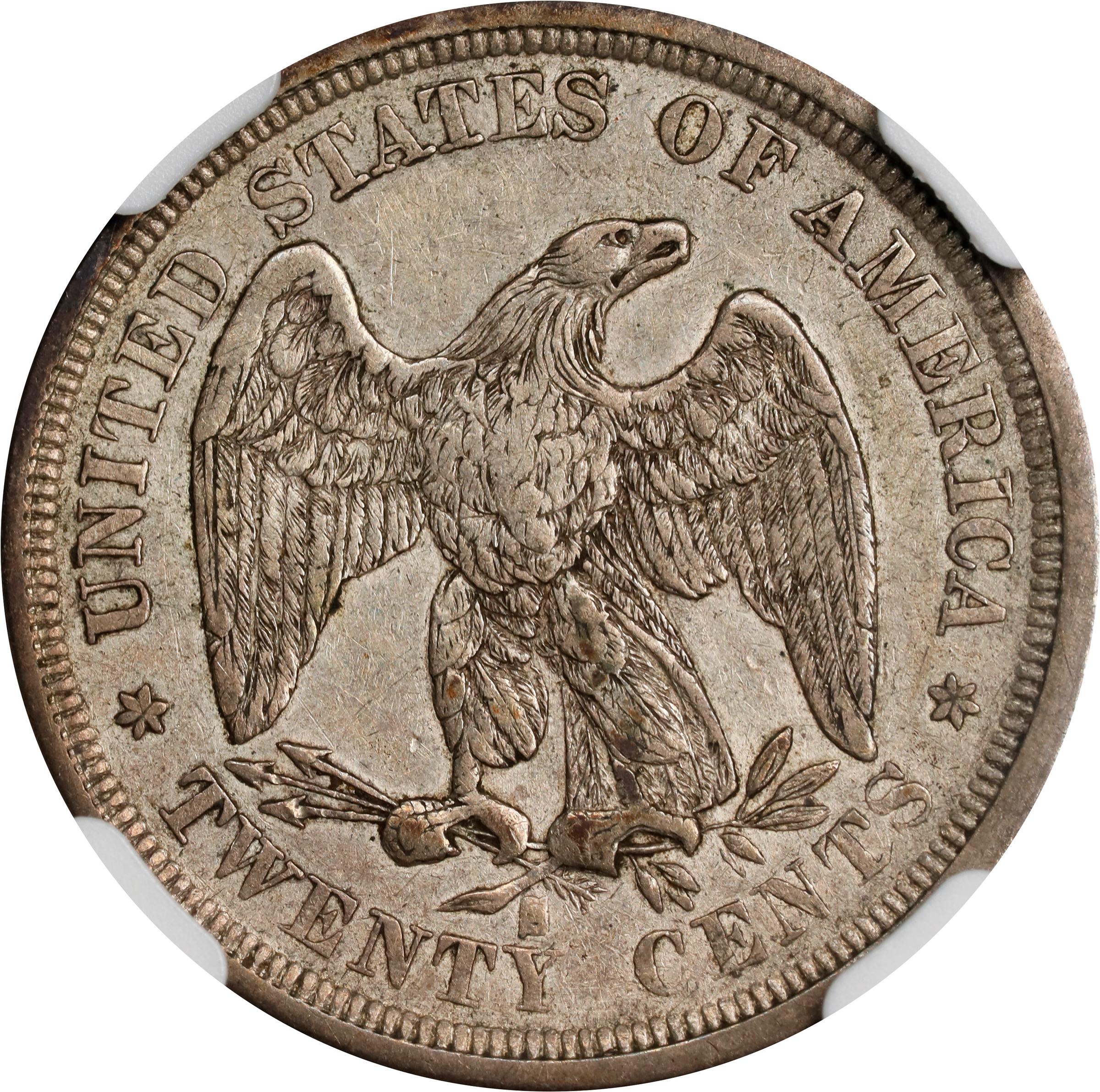 1875-S Twenty-Cent Piece. AU-55 (NGC)., AU55 - PCGS Auction Prices