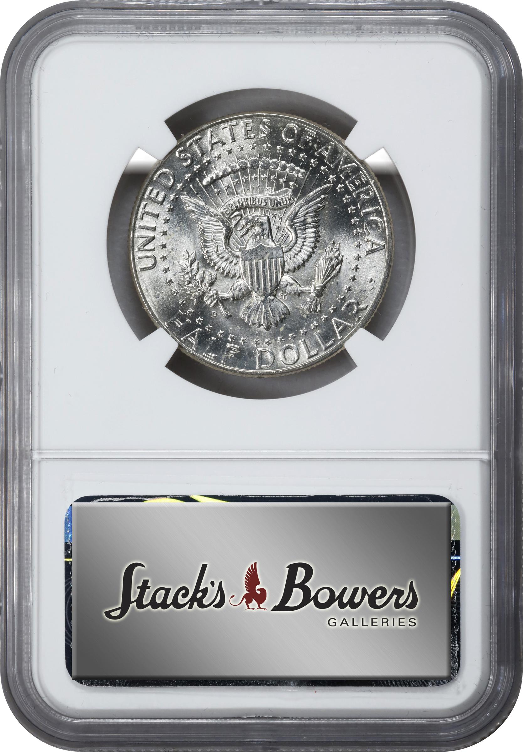 1964-D Kennedy Half Dollar. Discovery Bag. First Day of Issue. MS