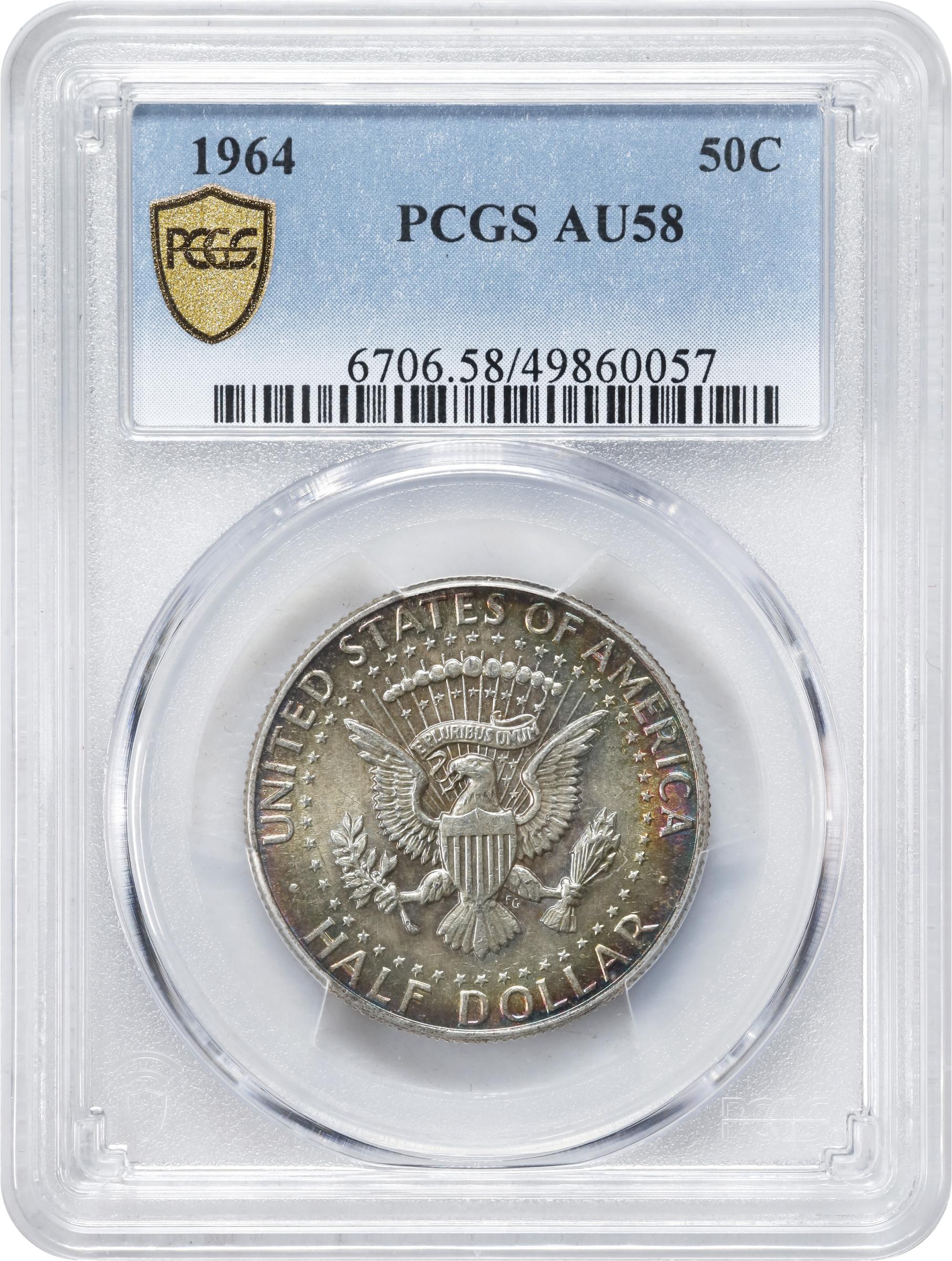 1964 Kennedy Half Dollar. AU-58 (PCGS)., AU58 - PCGS Auction Prices