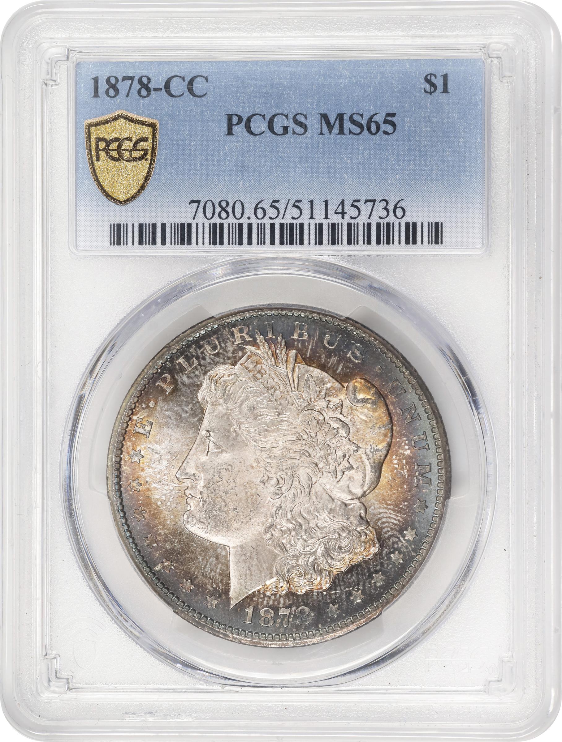 1878-CC Morgan Silver Dollar. MS-65 (PCGS)., MS65 - PCGS Auction