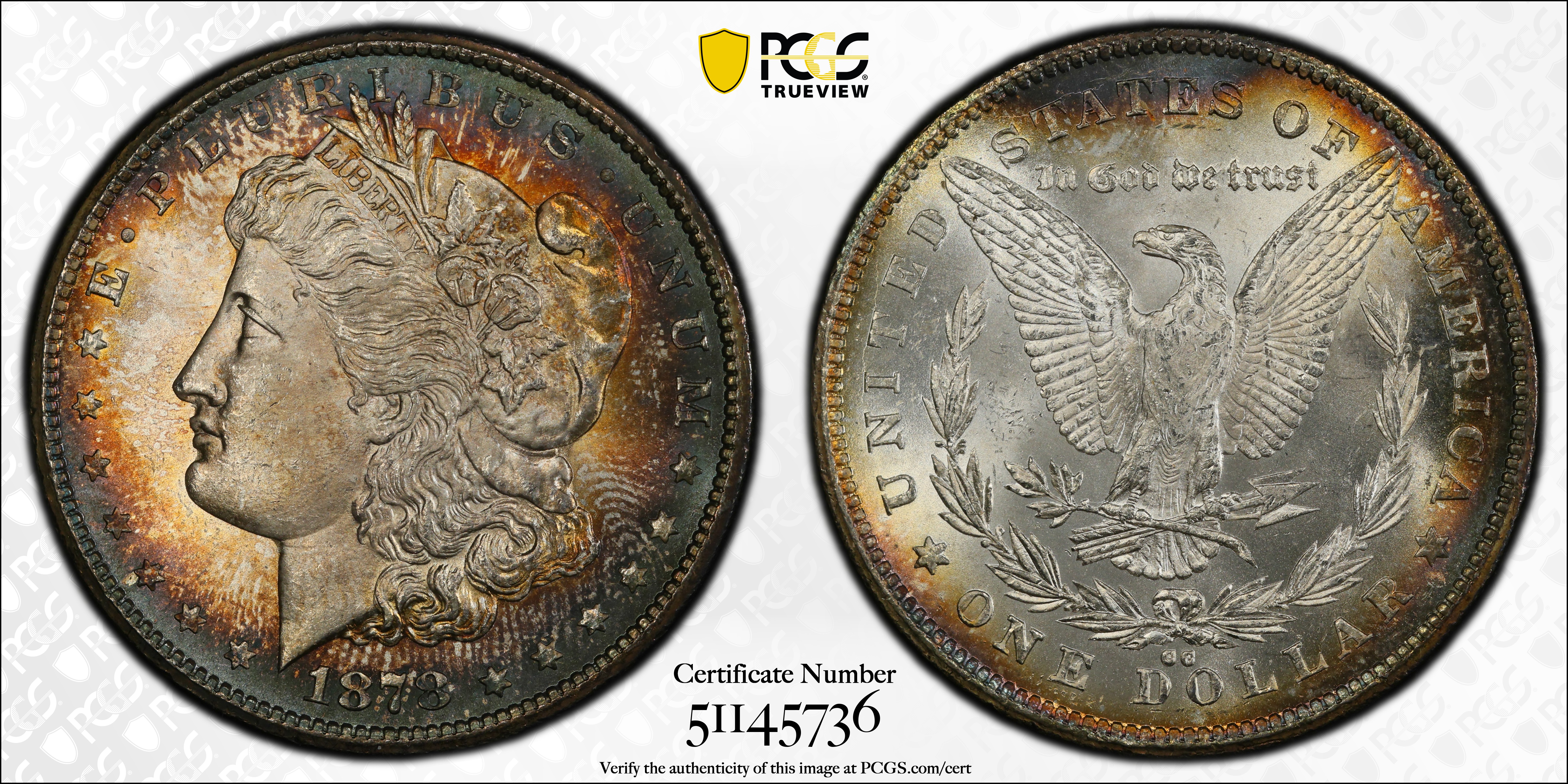 1878-CC Morgan Silver Dollar. MS-65 (PCGS)., MS65 - PCGS Auction