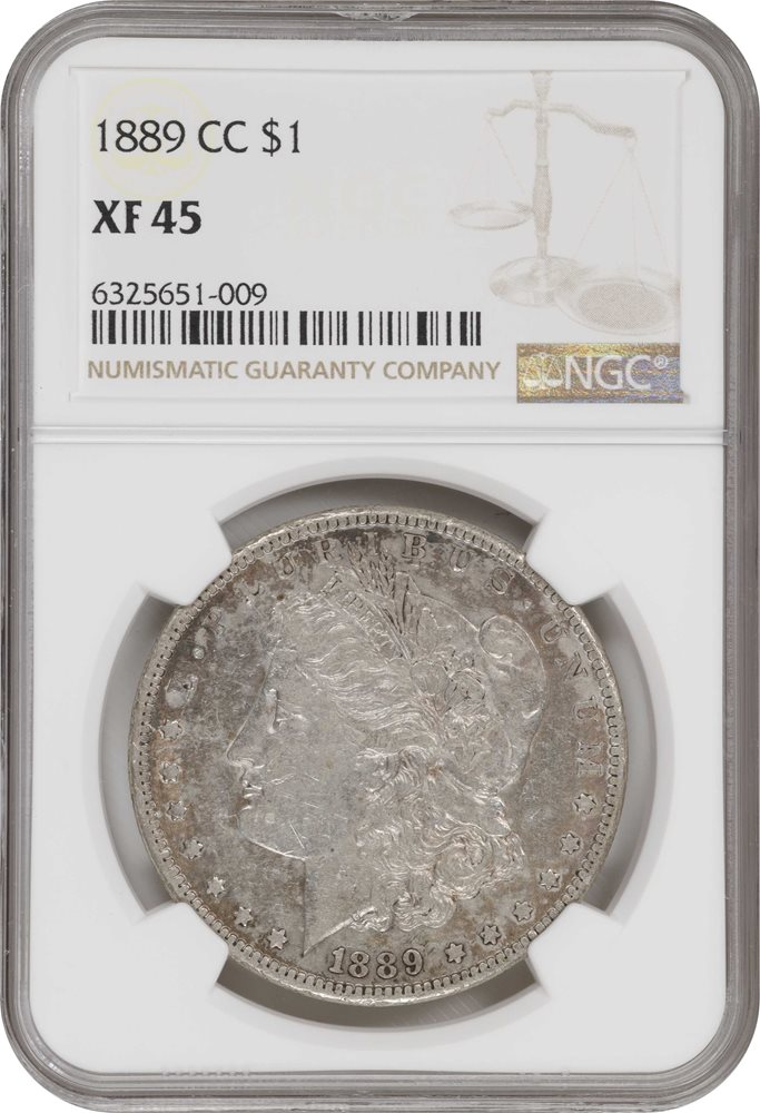 1889-CC Morgan Silver Dollar. EF-45 (NGC)., XF45 - PCGS Auction Prices