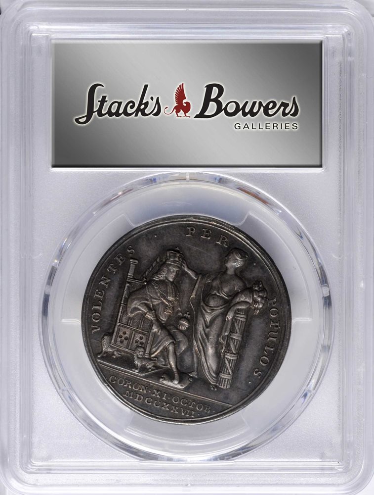 GREAT BRITAIN. George II Coronation Silver Medal, 1727. PCGS