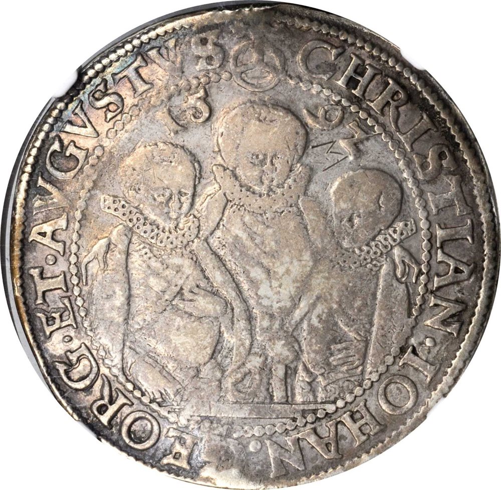GERMANY. Saxony. Taler, 1592-HB. Christian II. NGC VF Details