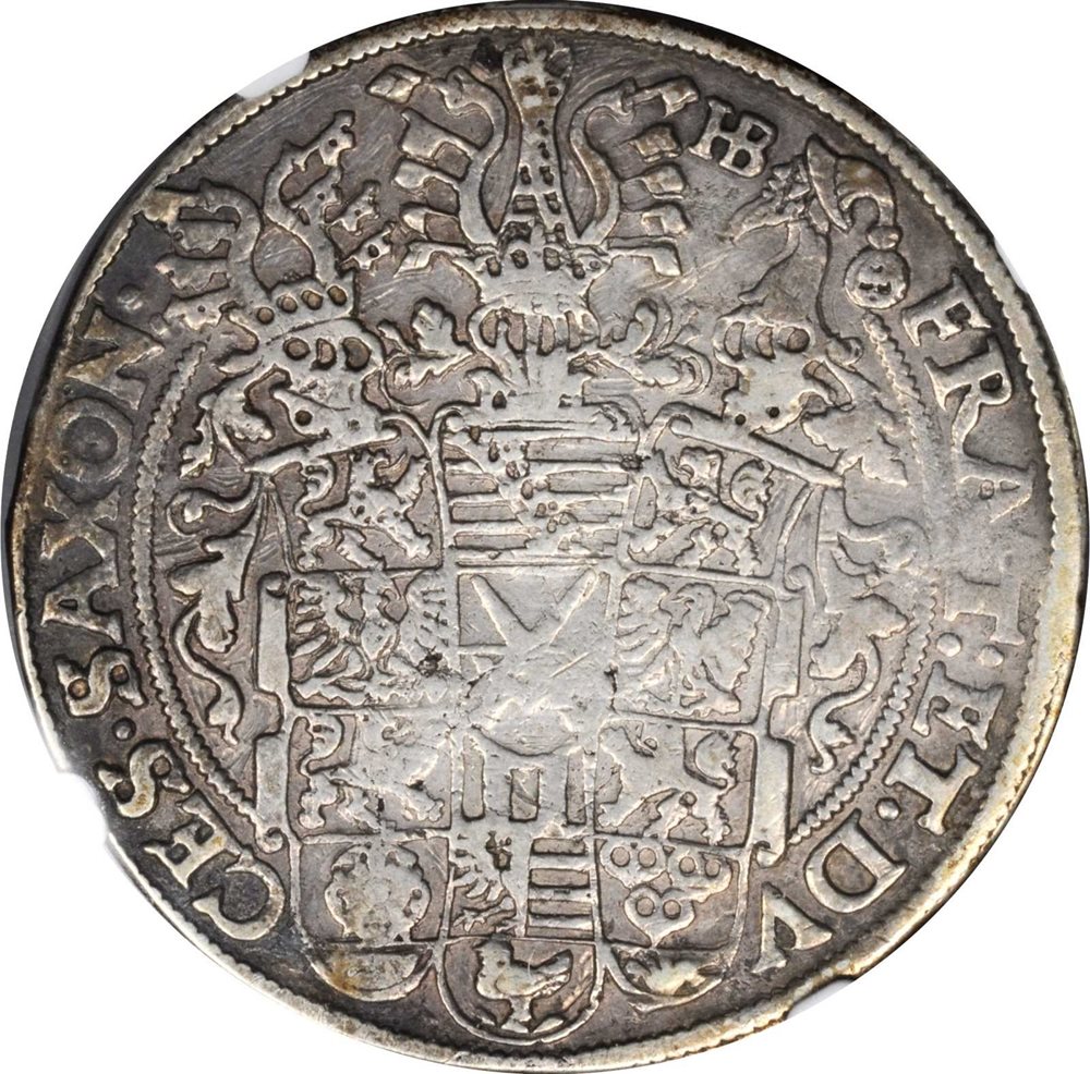 GERMANY. Saxony. Taler, 1592-HB. Christian II. NGC VF Details