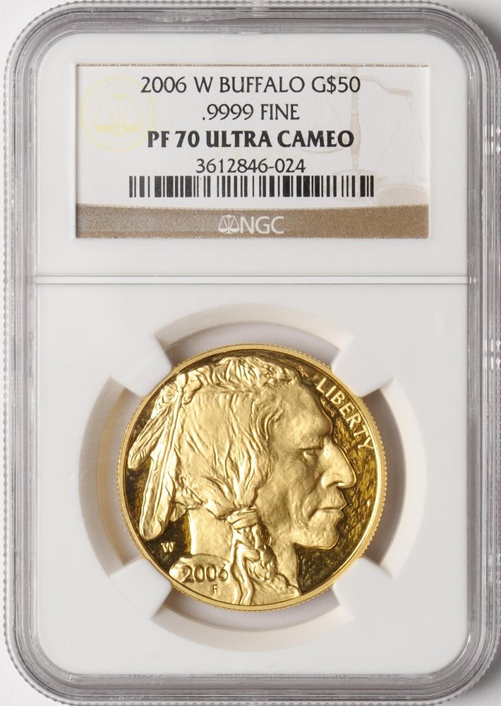 2006-W Buffalo $50 Gold 1 Ounce, Proof 70 Ultra Cameo NGC