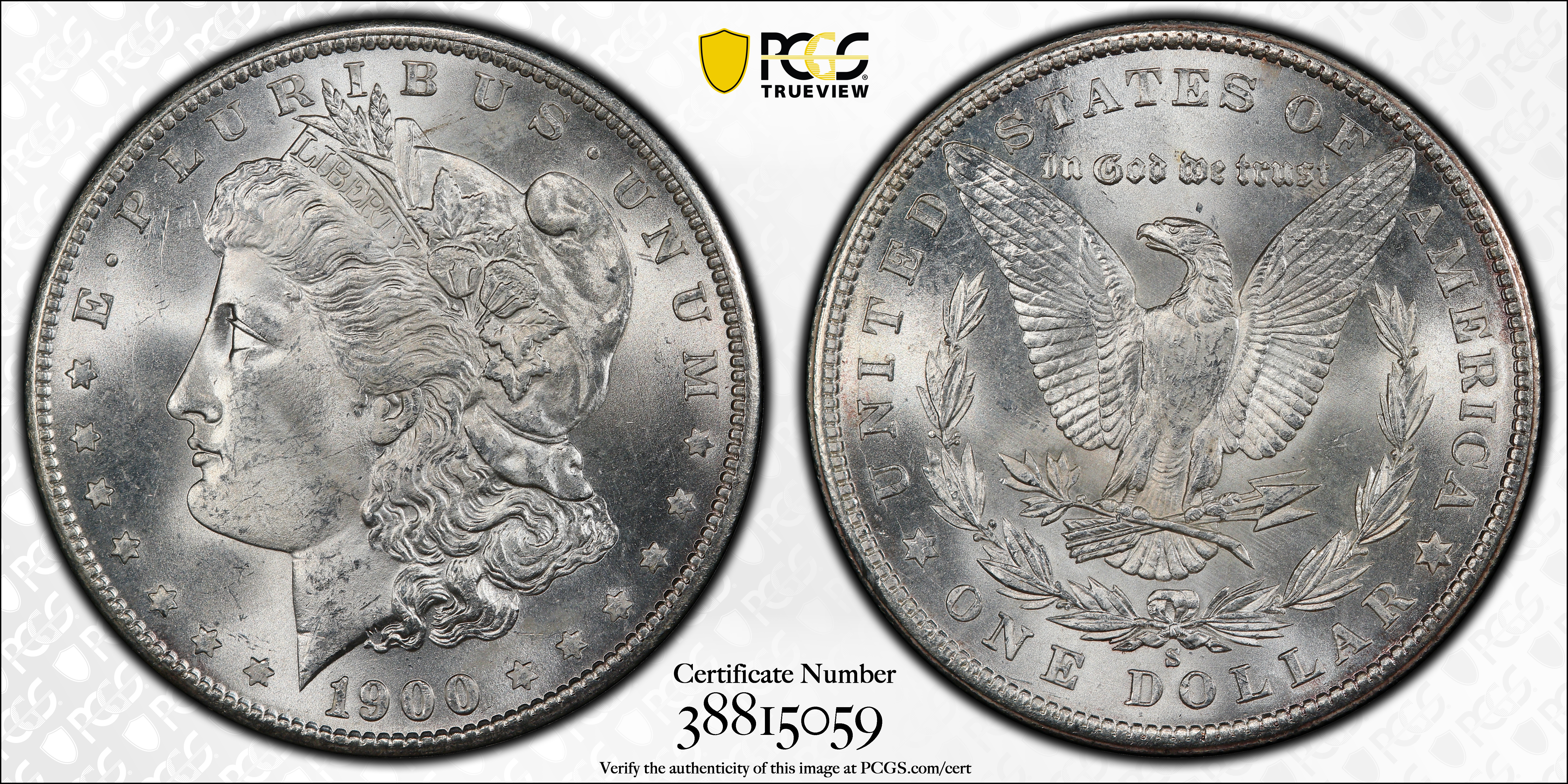 1900年 MORGAN SILVER $ アメリカNGC8665199-217 1900年 MORGAN SILVER