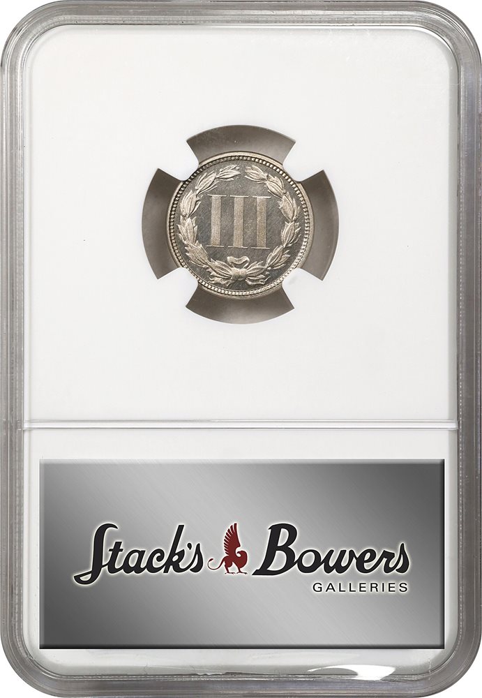 ニコラス出品 1873 Nickel Three-Cent Piece. Close 3. Proof-64 Cameo (NGC