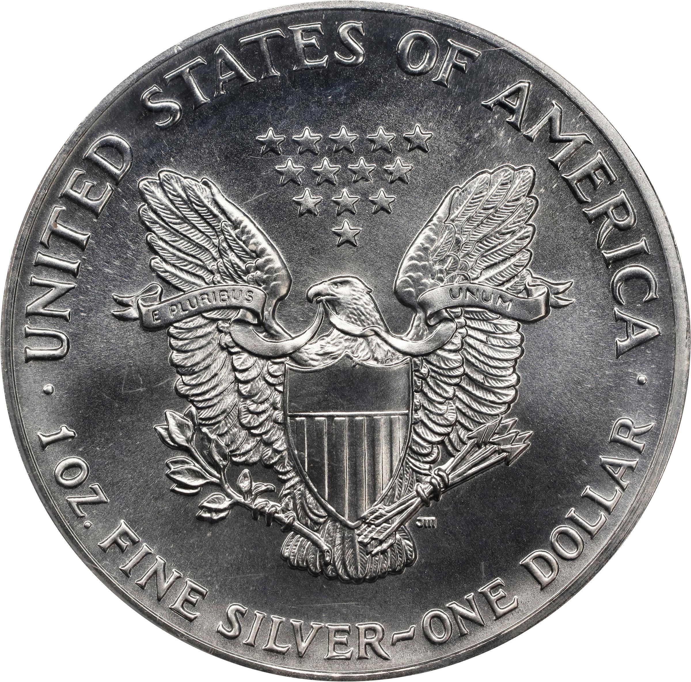 1989 Silver Eagle. MS-70 (PCGS)., MS70 - PCGS Auction Prices 1989 Silver Eagle. MS-70 (PCGS)., MS70 - PCGS Auction Prices
