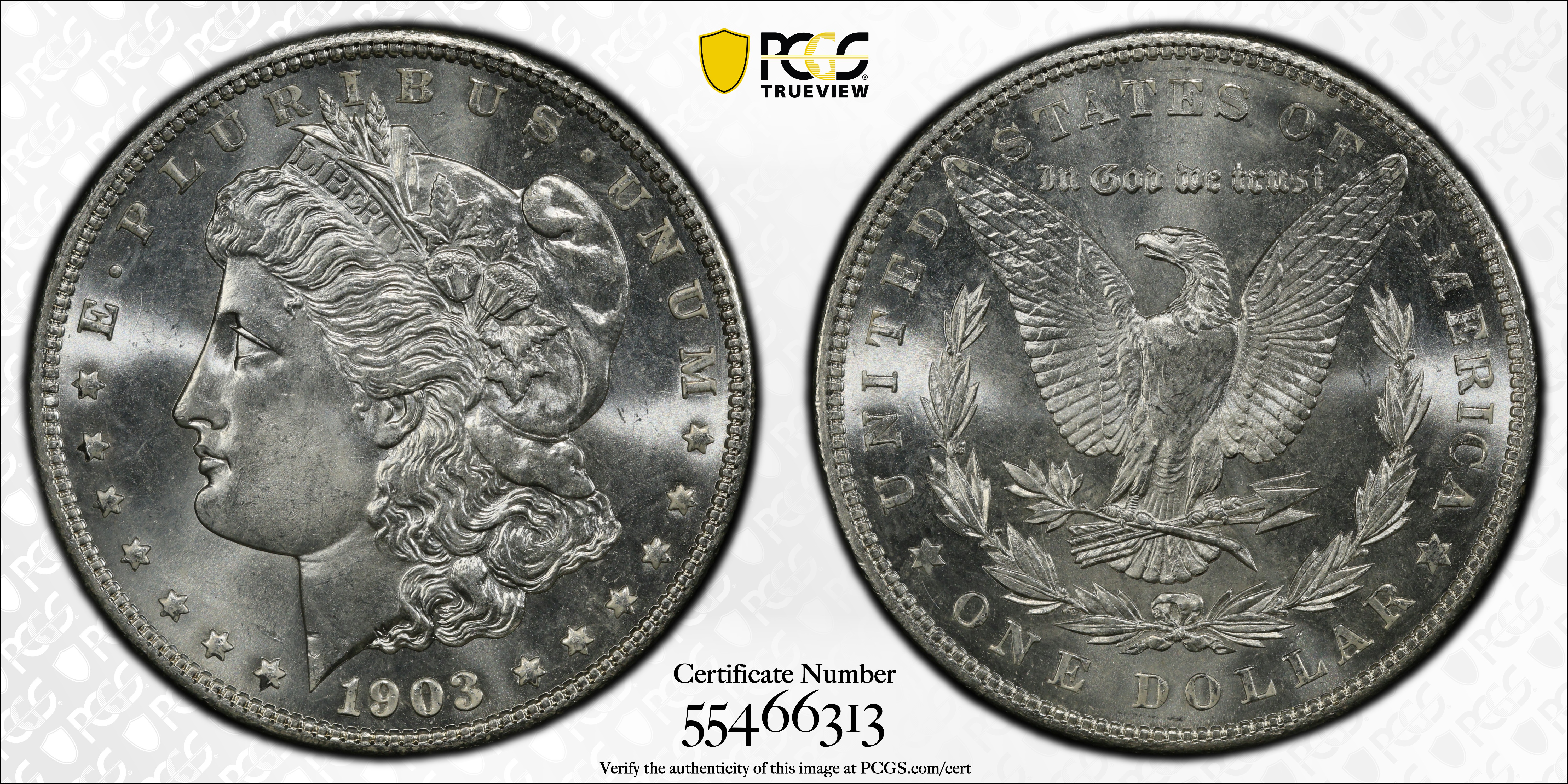 1903 Morgan Silver Dollar. MS-67 (PCGS). CAC., MS67 - PCGS Auction