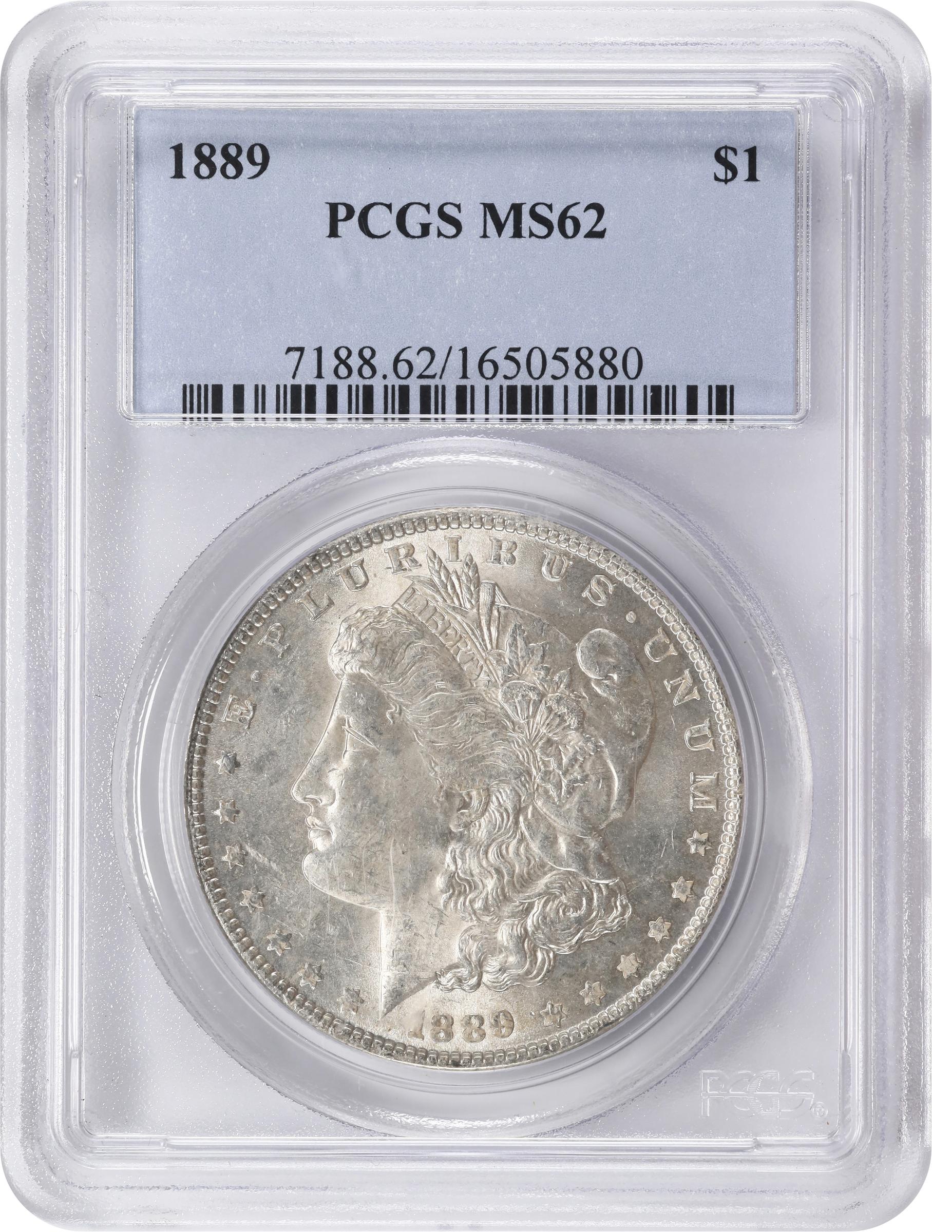 1889 Morgan Silver Dollar. MS-62 (PCGS)., MS62 - PCGS Auction Prices