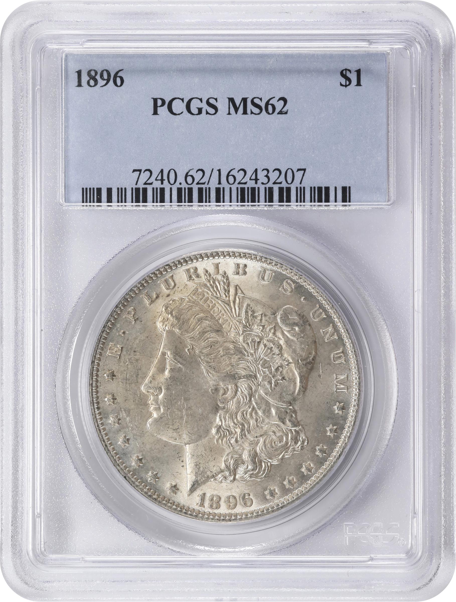1896 Morgan Silver Dollar. MS-62 (PCGS)., MS62 - PCGS Auction Prices
