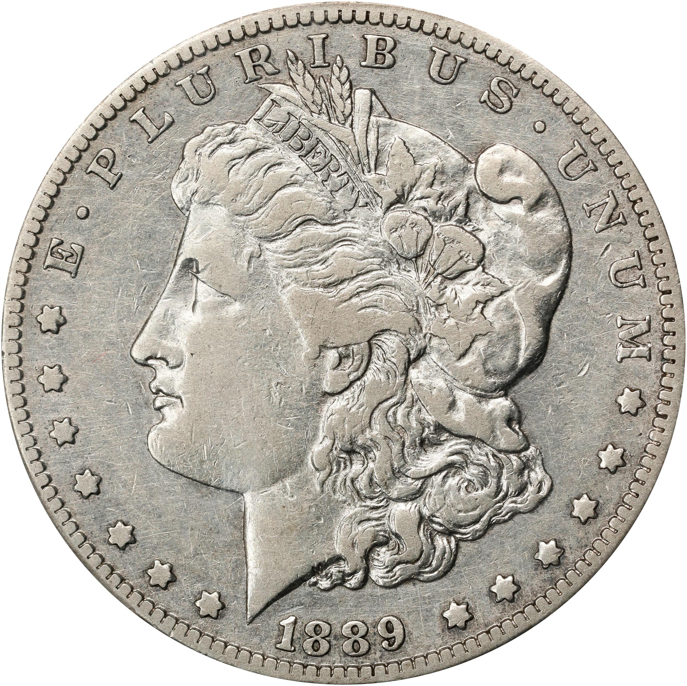 1889-CC Morgan Silver Dollar. VF Details--Cleaned (PCGS)., VF