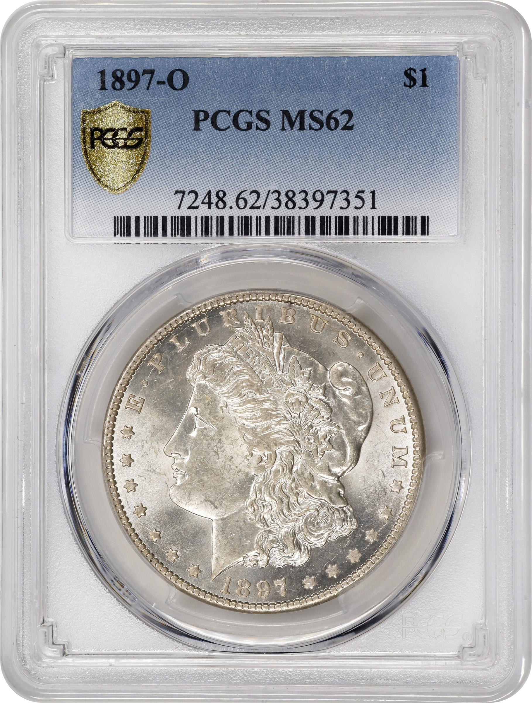 1897-O Morgan Silver Dollar. MS-62 (PCGS)., MS62 - PCGS Auction Prices