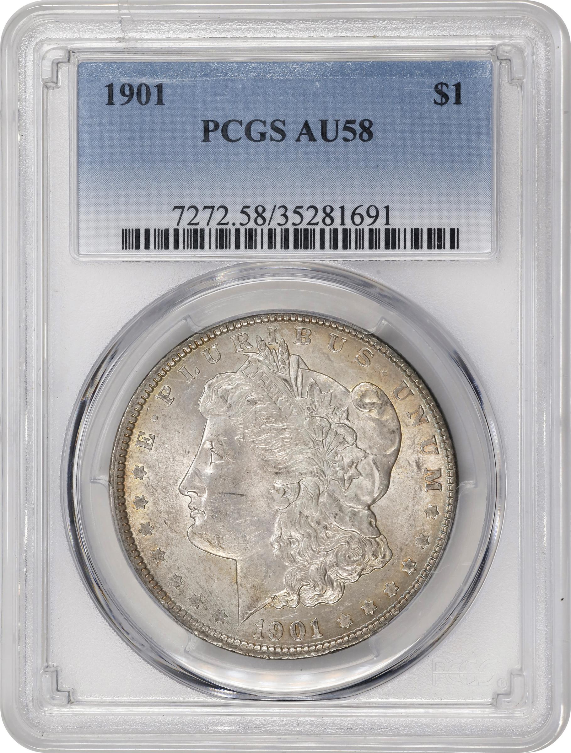1901 Morgan Silver Dollar. AU-58 (PCGS)., AU58 - PCGS Auction Prices