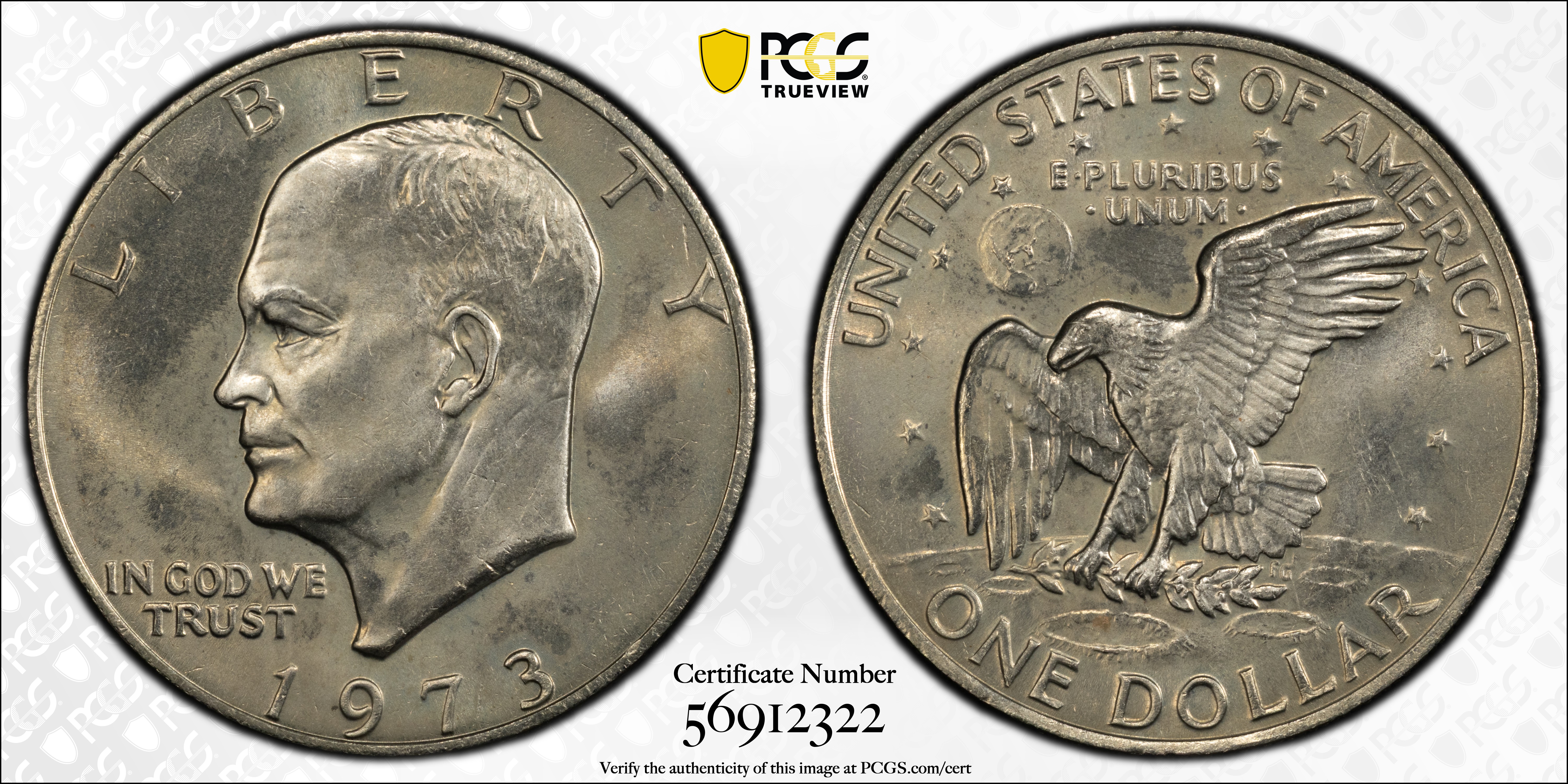 1973 Eisenhower Dollar. MS-67 (PCGS)., MS67 - PCGS Auction Prices