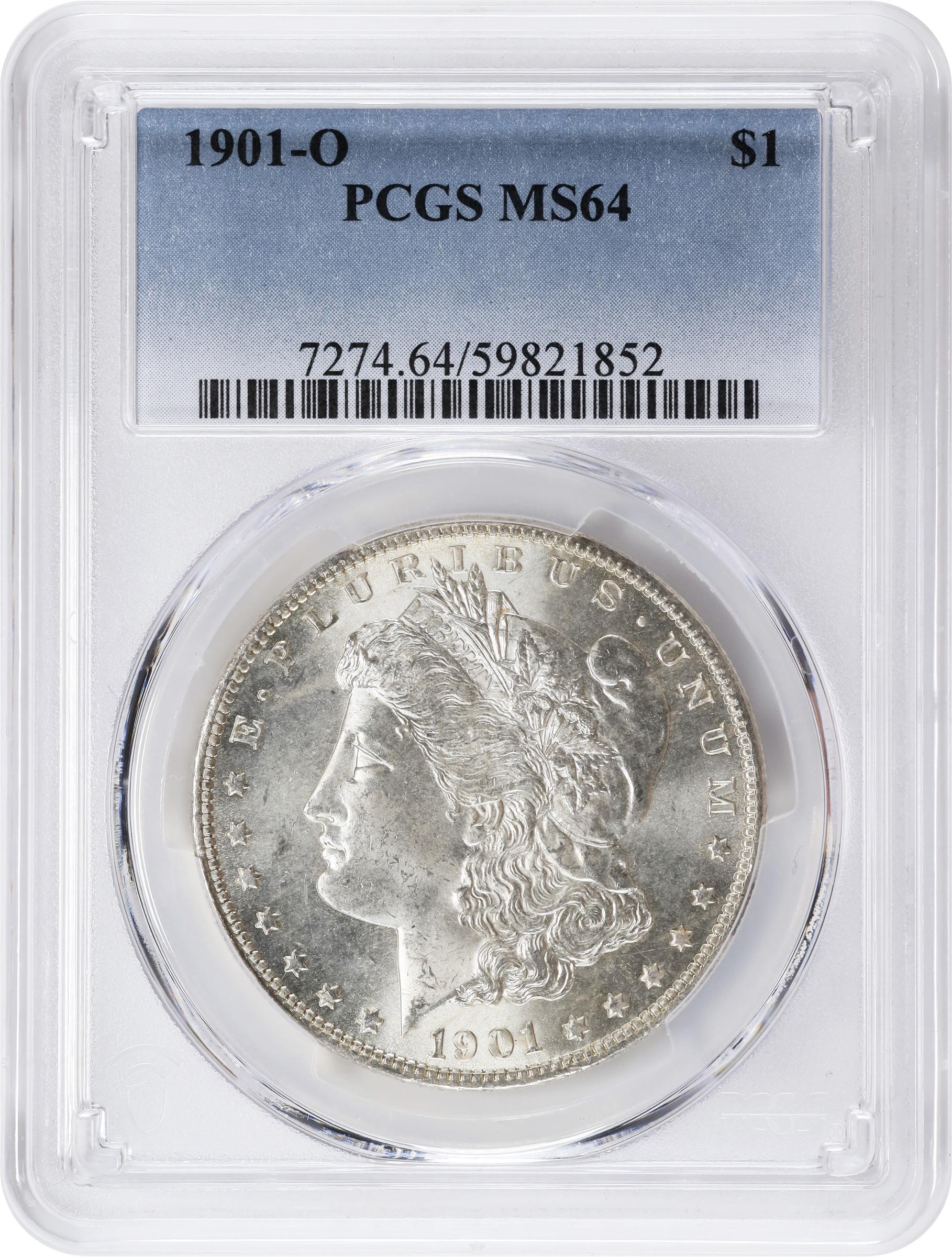 1901-O Morgan Silver Dollar. MS-64 (PCGS)., MS64 - PCGS Auction Prices