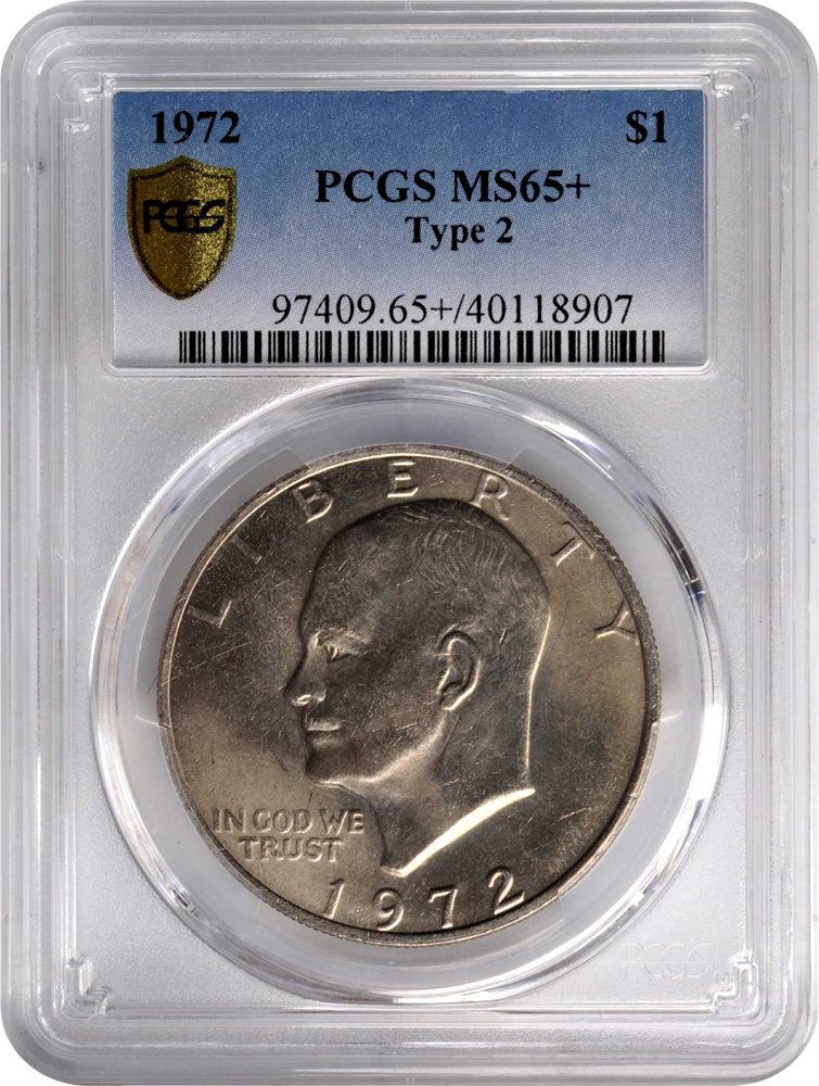 1972 Eisenhower Dollar. Type II Reverse. FS-901. MS-65+ (PCGS