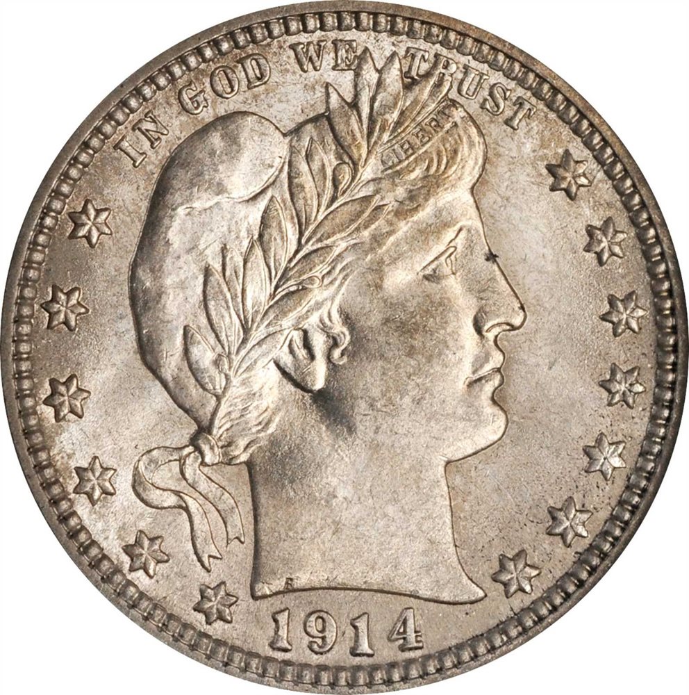 1914 Barber Quarter. MS-64 (NGC). CAC., MS64 - PCGS Auction Prices