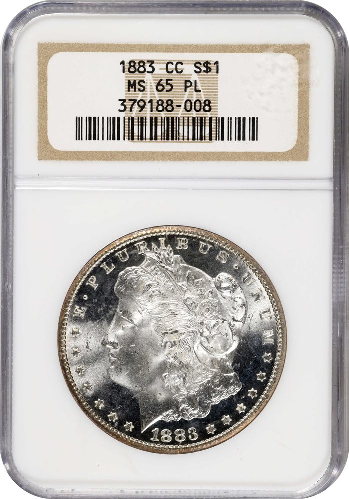 1883-CC Morgan Silver Dollar. MS-65 PL (NGC)., MS65PL - PCGS