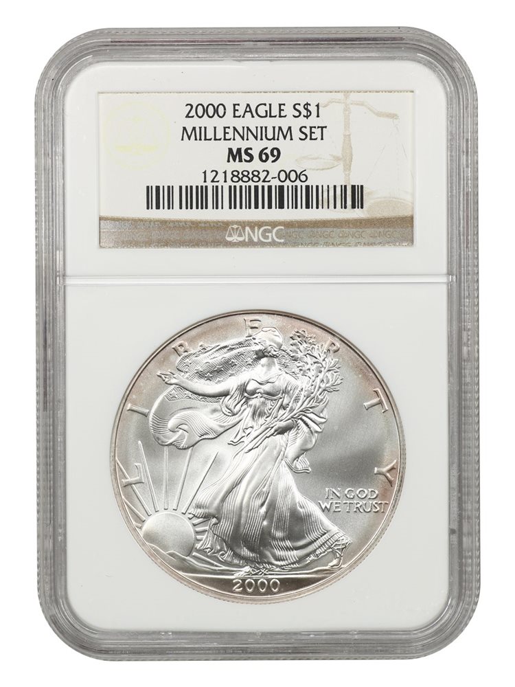 2000 Millennium Set NGC/PMG Graded (Eagle-MS69, SAC-MS67PL, Note