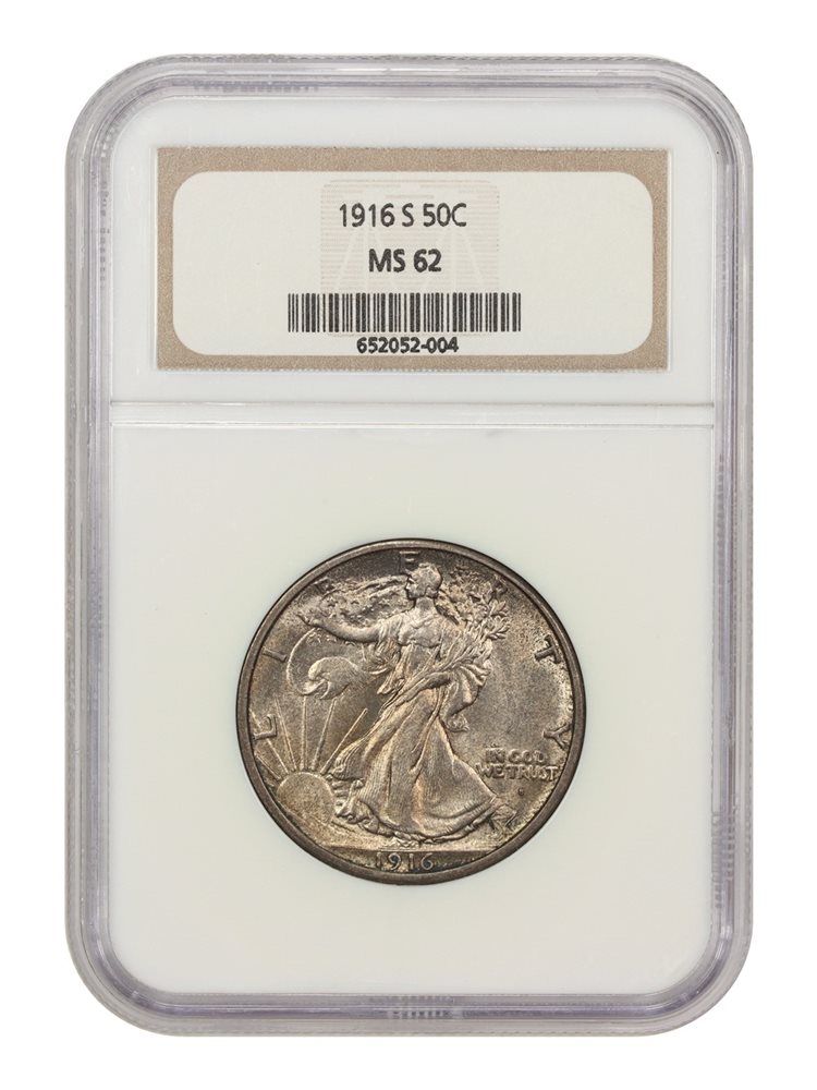 1916-S 50c NGC MS62, MS62 - PCGS Auction Prices