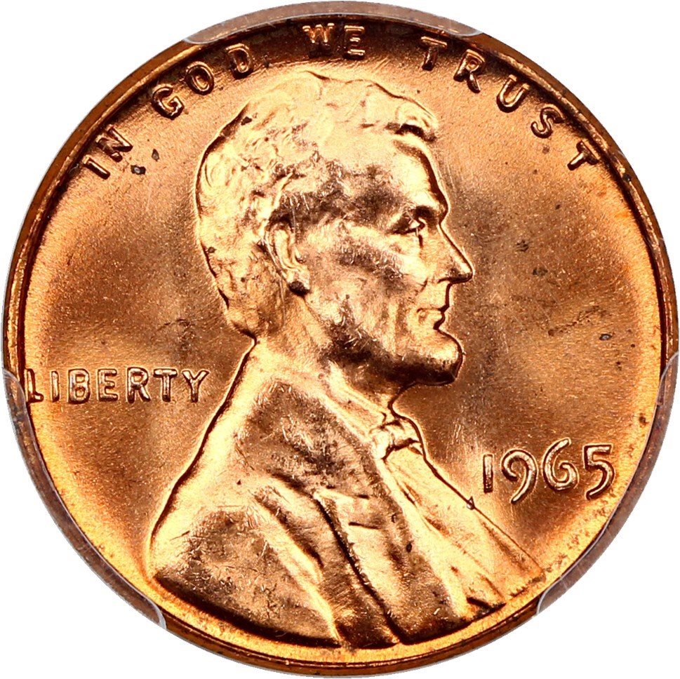 1965 1c PCGS MS65 RD, MS65RD - PCGS Auction Prices