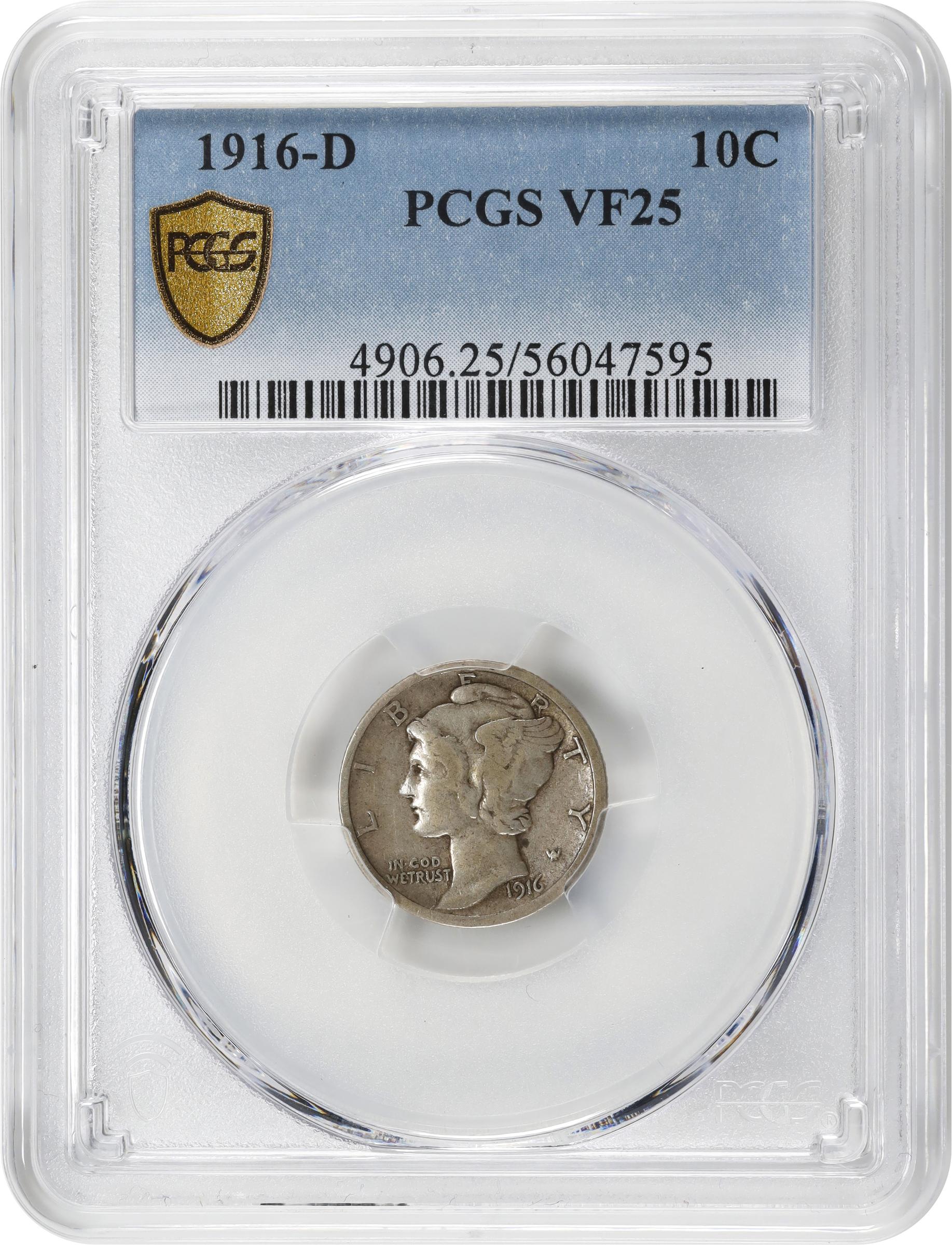 「1916年-D」 マーキュリー銀貨【激レア】【美品】 1916 D Mercury Dime 2 oz .999 Silver Round Winged Liberty Intaglio