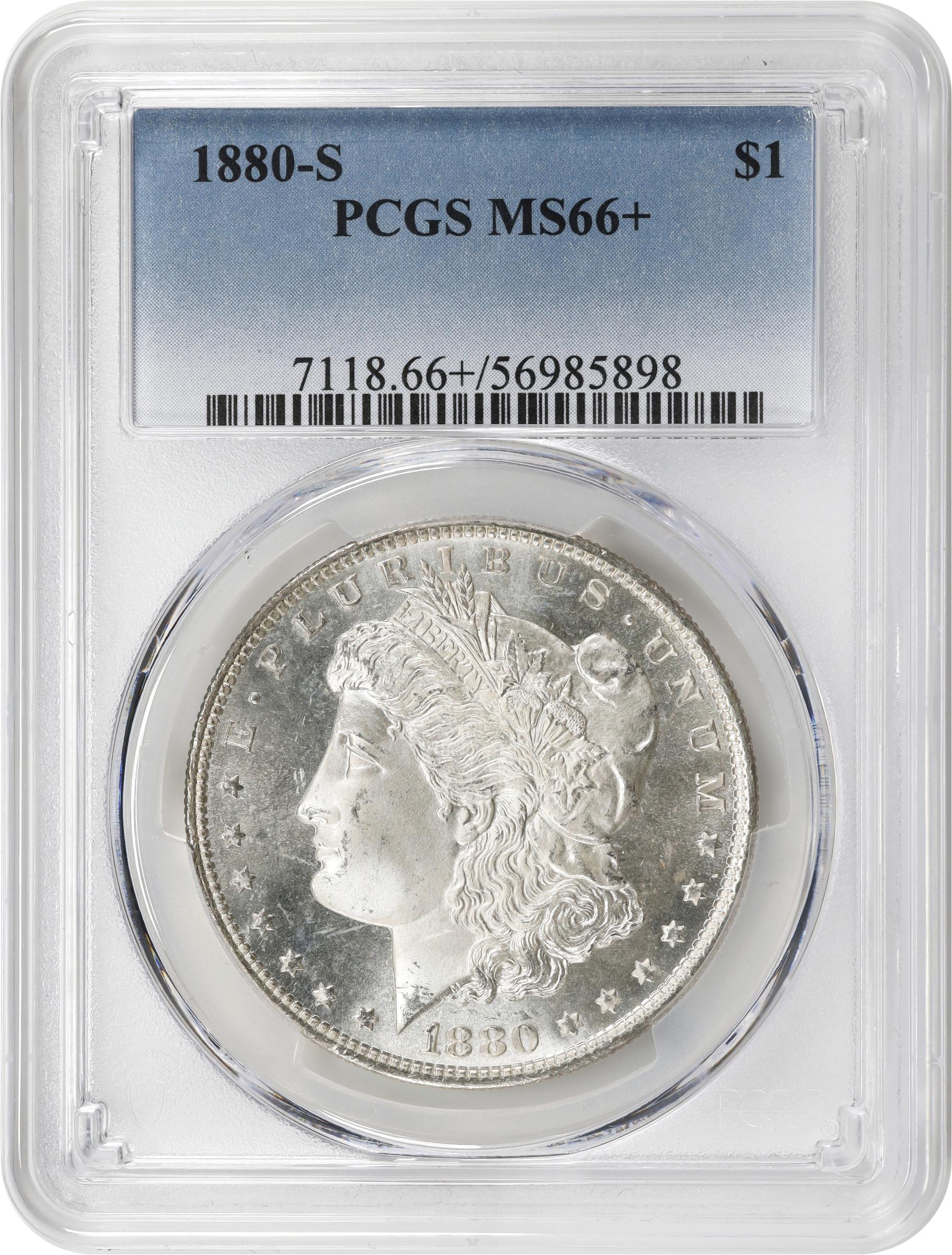 1880-S Morgan Silver Dollar. MS-66+ (PCGS)., MS66+ - PCGS Auction