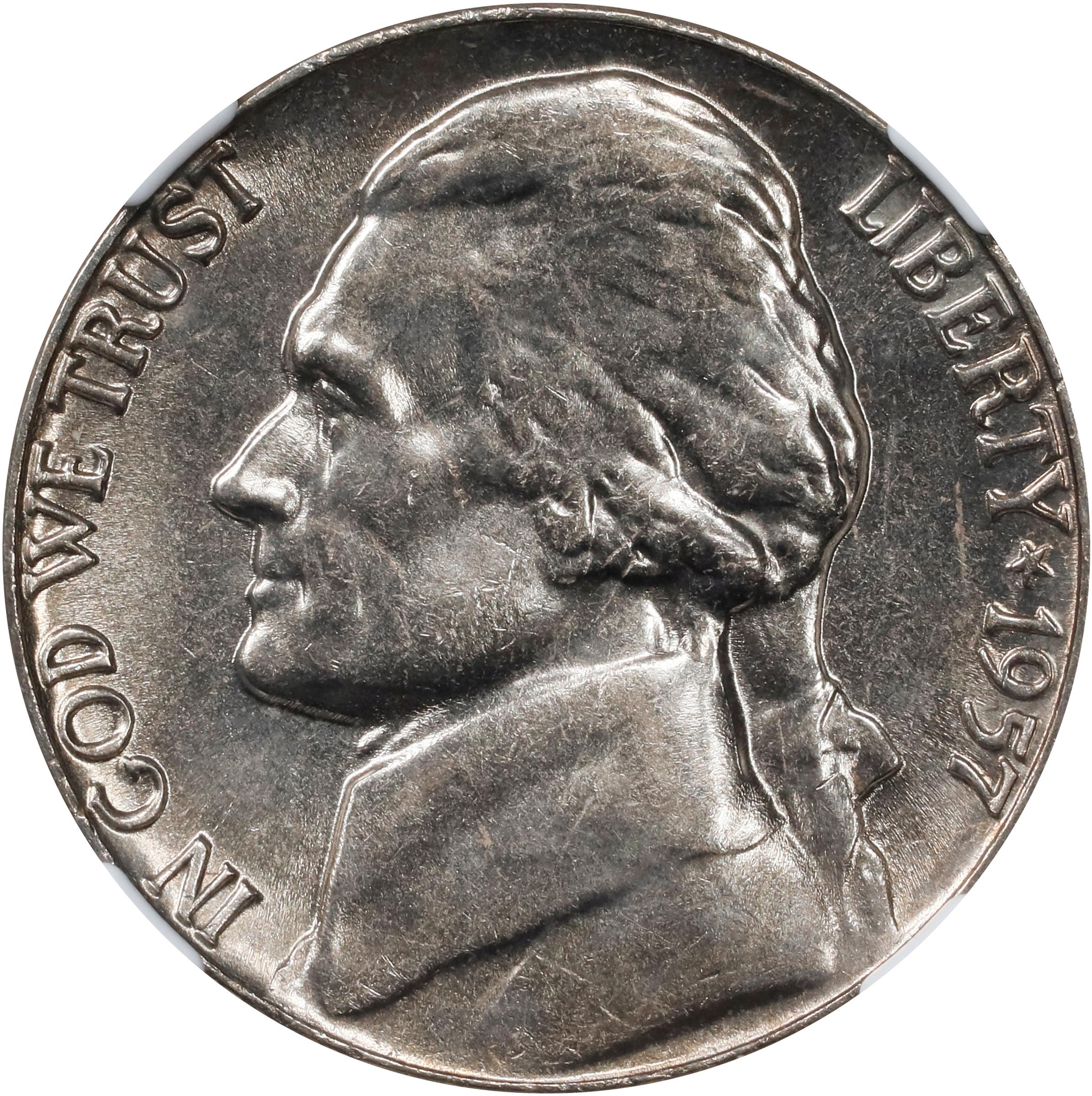 1957 Jefferson Nickel. MS-66 5FS (NGC)., MS66FS - PCGS Auction Prices