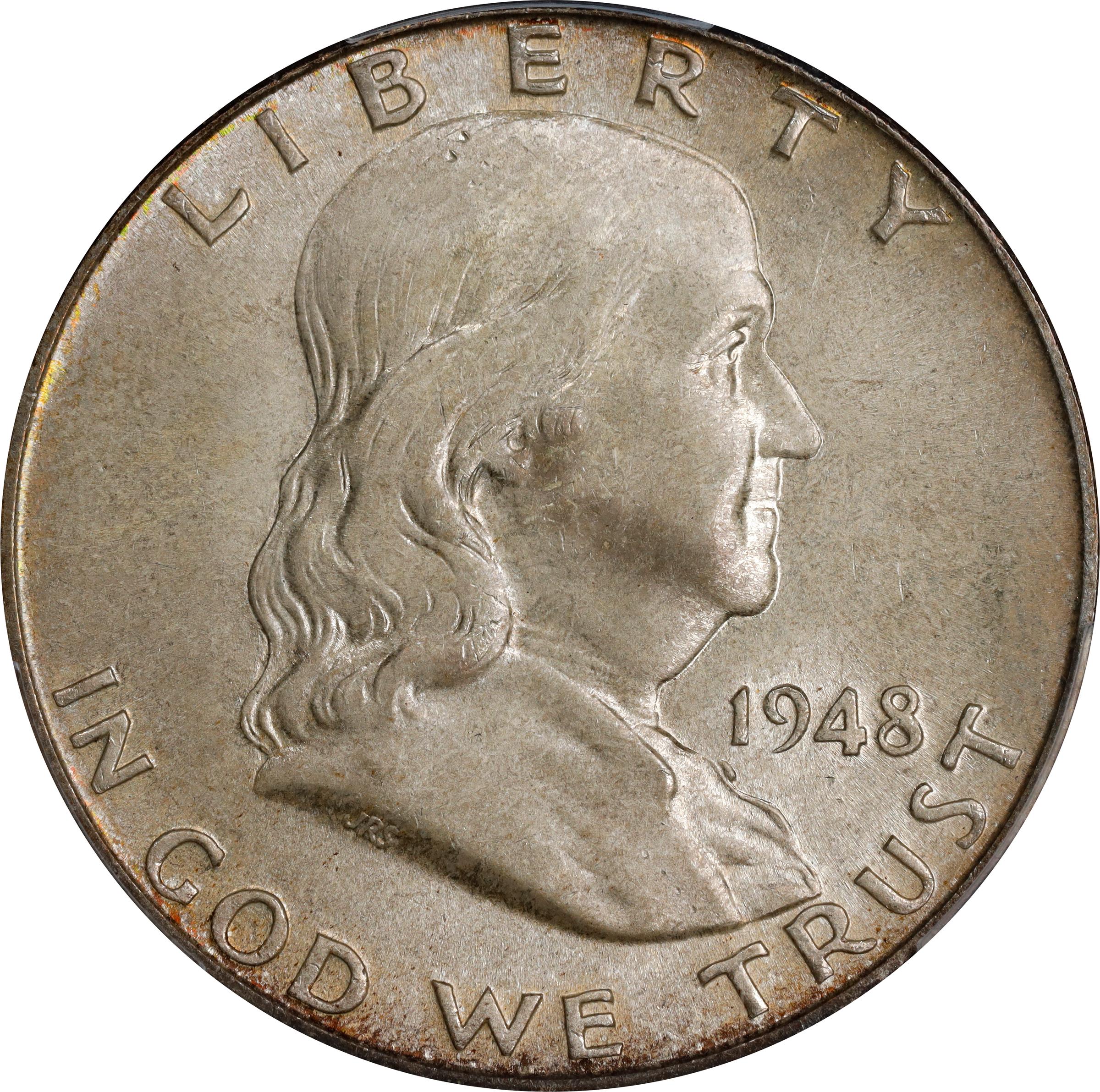 1948 Franklin Half Dollar. MS-65 FBL (PCGS)., MS65FBL - PCGS