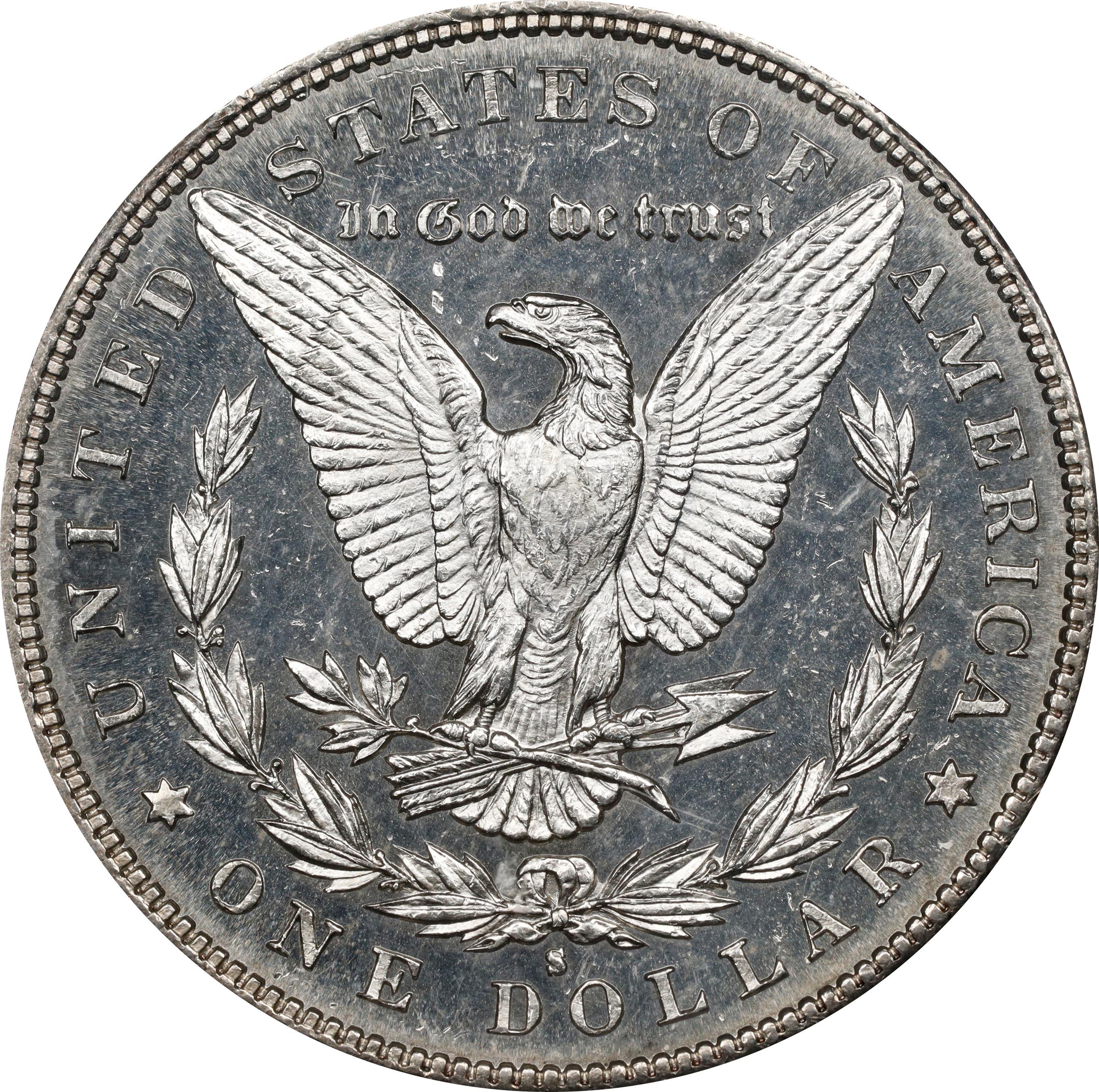 ★激レア 初期 PCGS★ 1886 MS64 モルガン 銀貨 ラトラー 1886-S Morgan Silver Dollar. MS-64+ PL (PCGS). CAC., MS64+PL