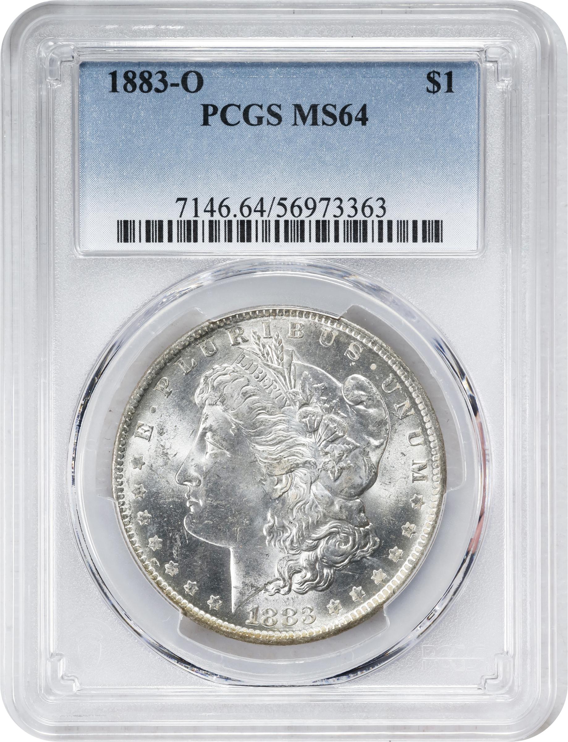 1883-O Morgan Silver Dollar. MS-64 (PCGS)., MS64 - PCGS Auction Prices