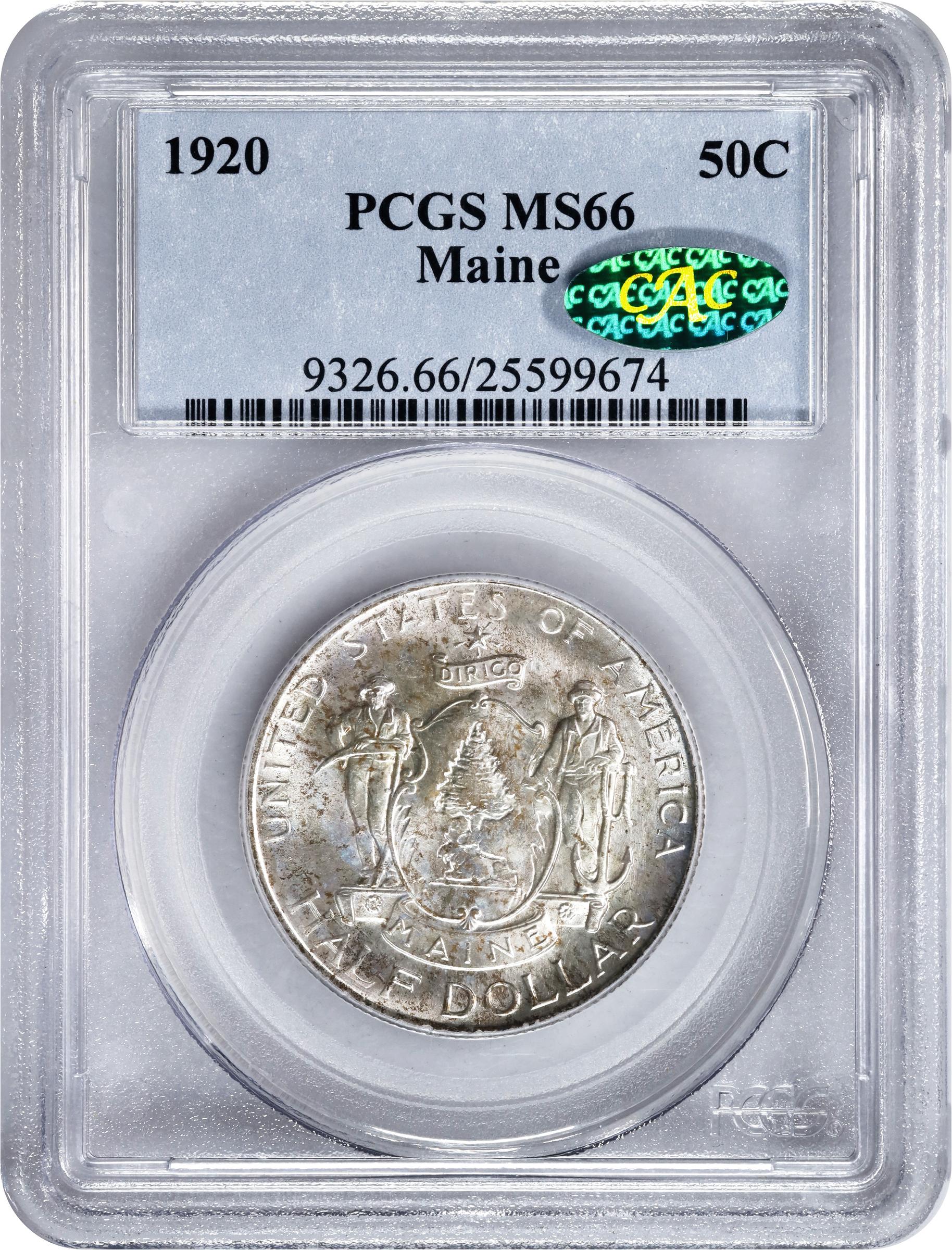 1920 Maine Centennial. MS-66 (PCGS). CAC., MS66 - PCGS Auction Prices