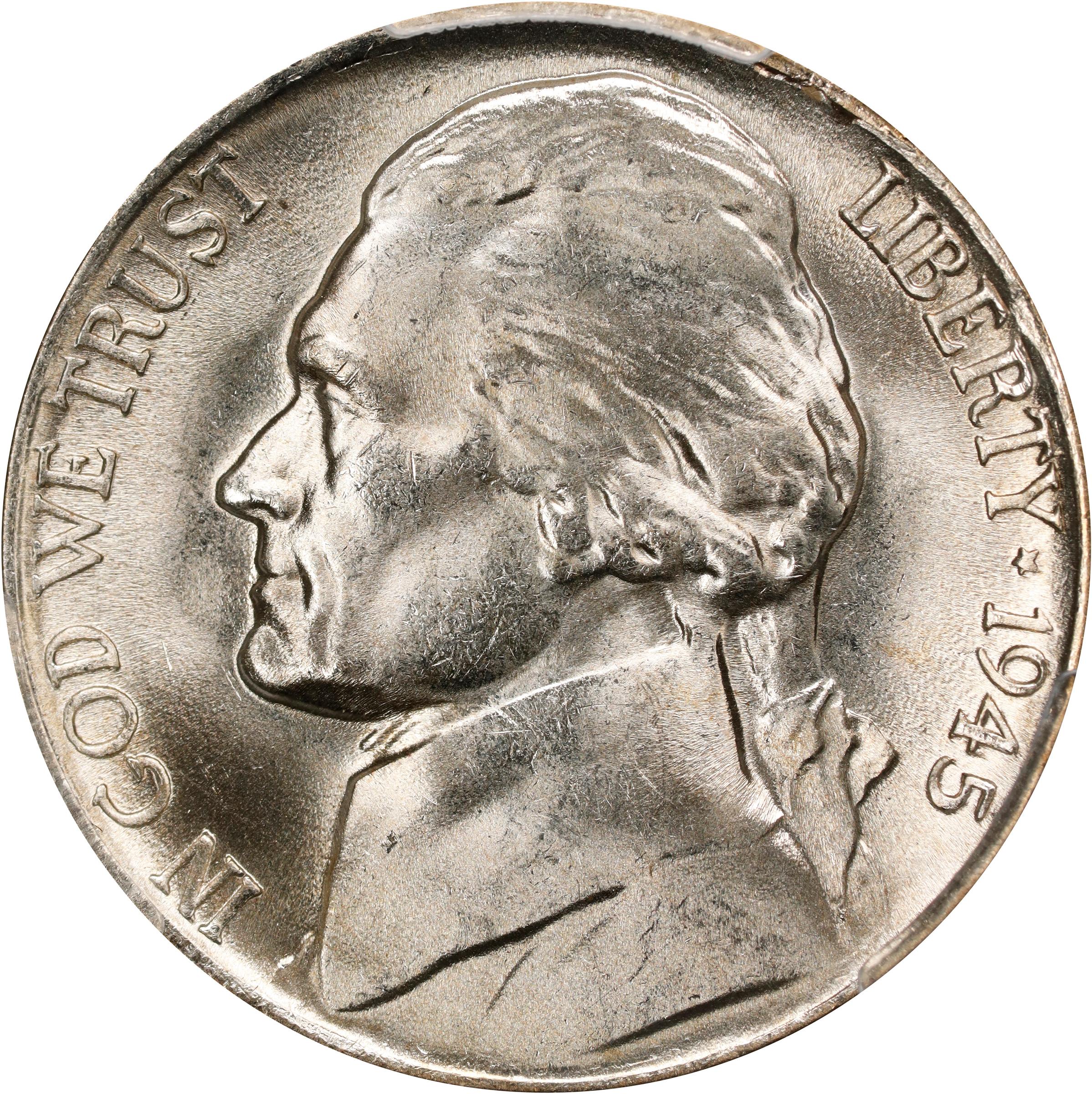 1945-P Jefferson Nickel. MS-66 FS (PCGS)., MS66FS - PCGS Auction
