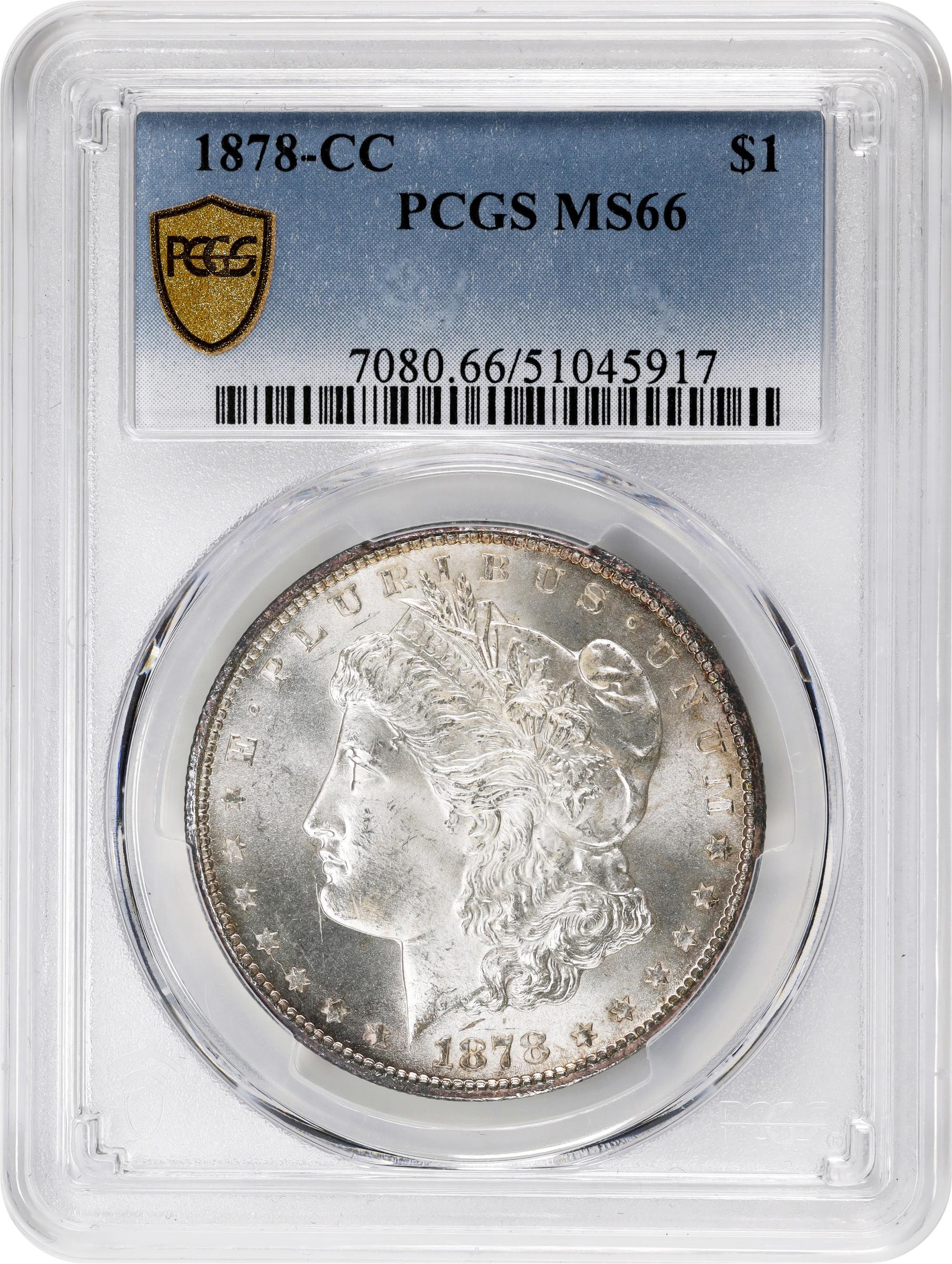 外国銀貨　PCGS アメリカ1D銀貨　1878CC 1878-CC Morgan Silver Dollar. MS-66 (PCGS)., MS66 - PCGS Auction