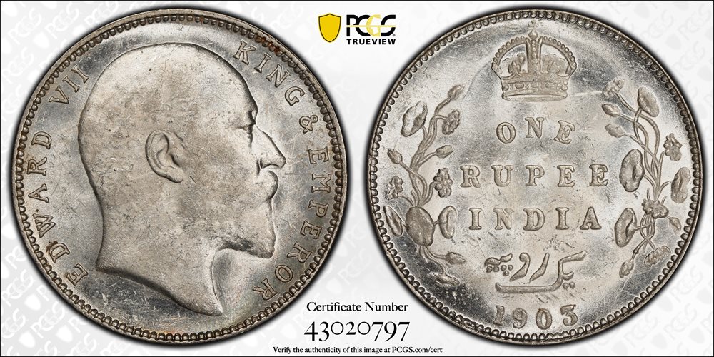 MS64 英領インド ルピー銀貨 1892C PCGS india rupee $5 Indian Gold Coin NGC/PCGS MS-64 | Austin Coins